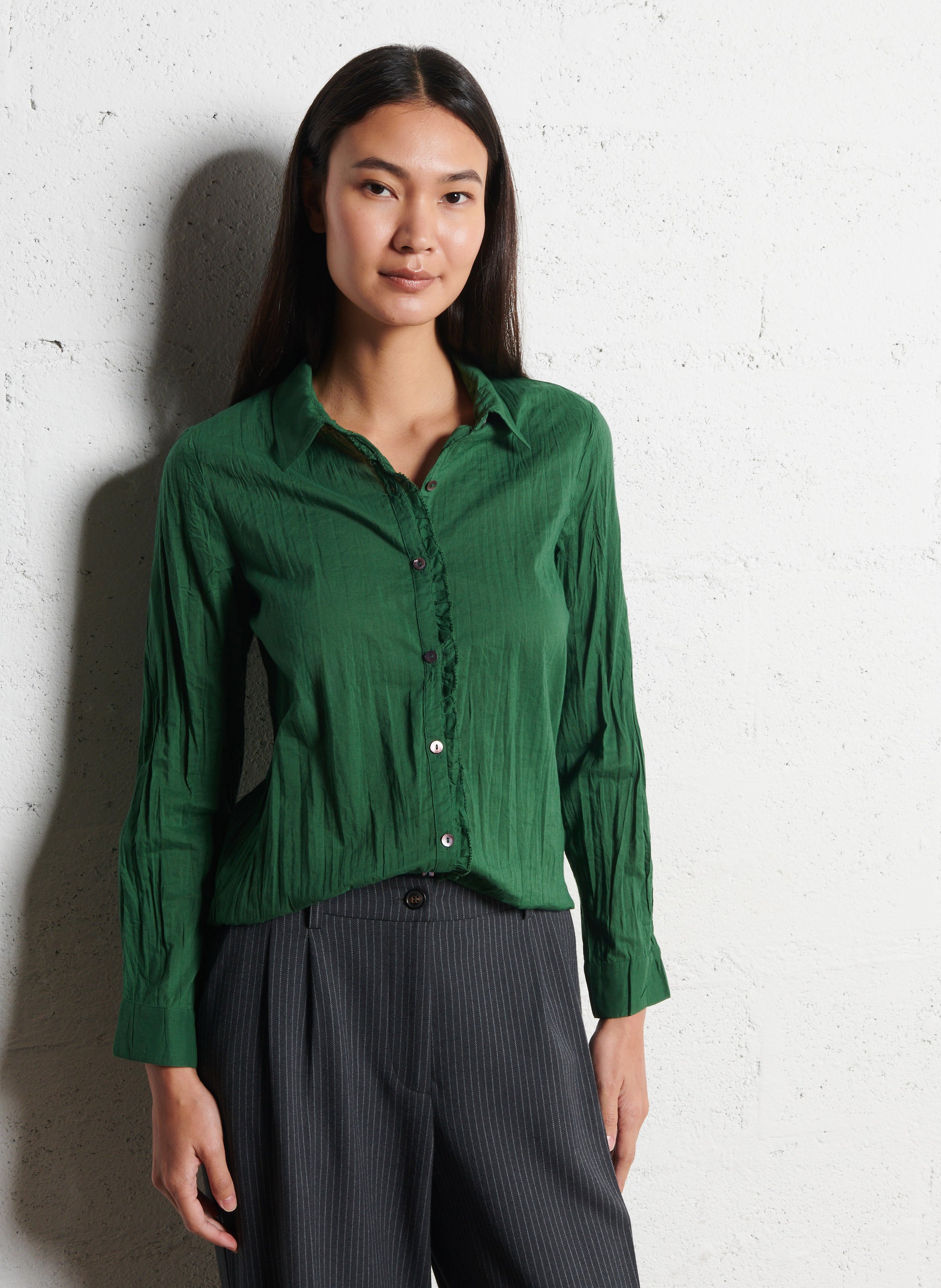 Chemise droite froissée en coton NICE THINGS