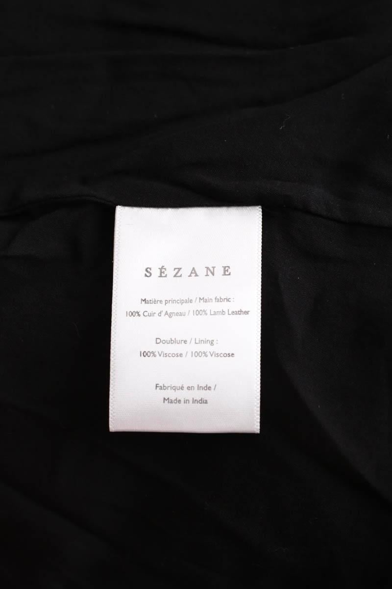Leather jacket SEZANE - Seconde main Black