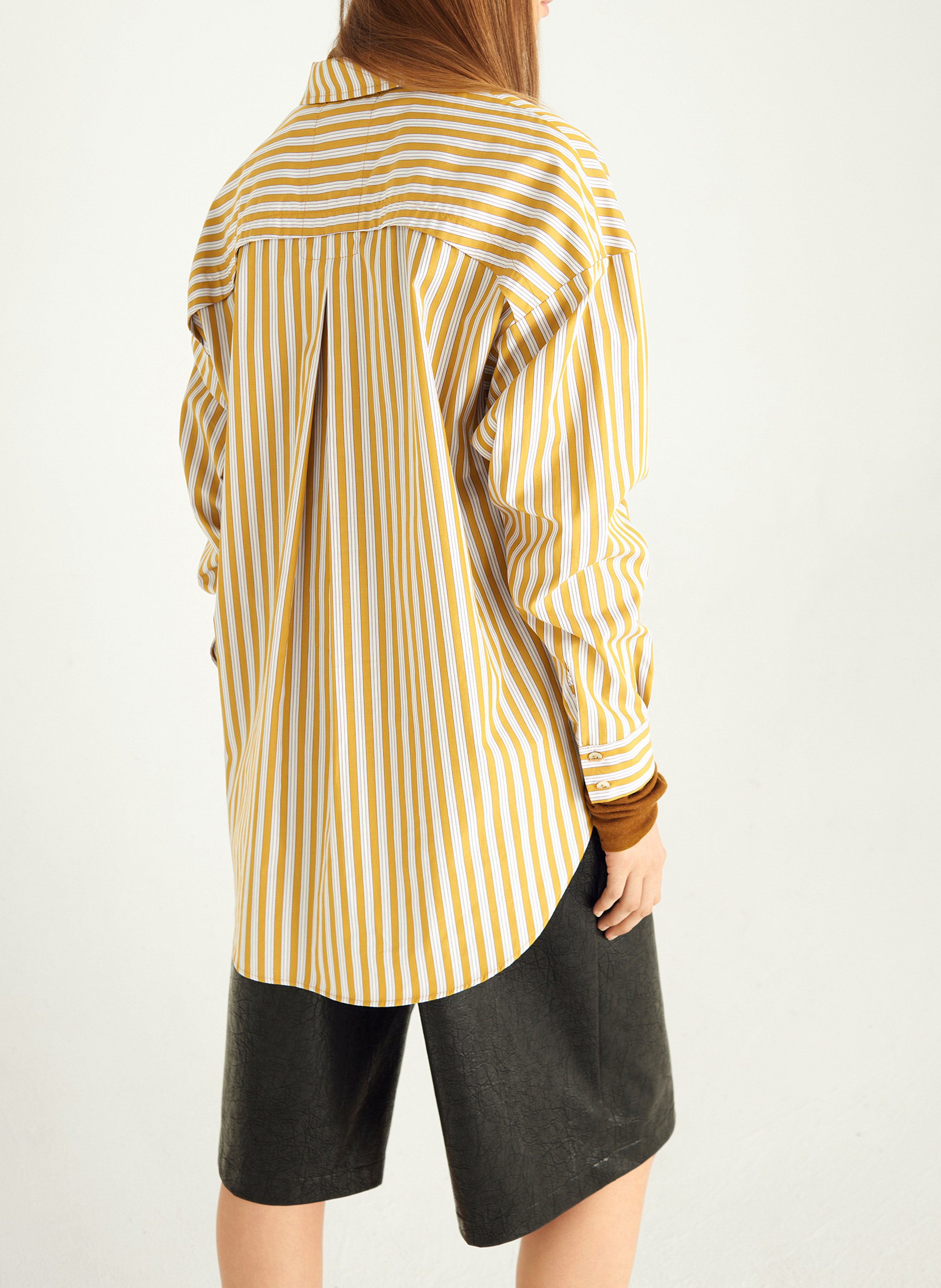 Blouse met klassieke kraag COTELAC Bruin