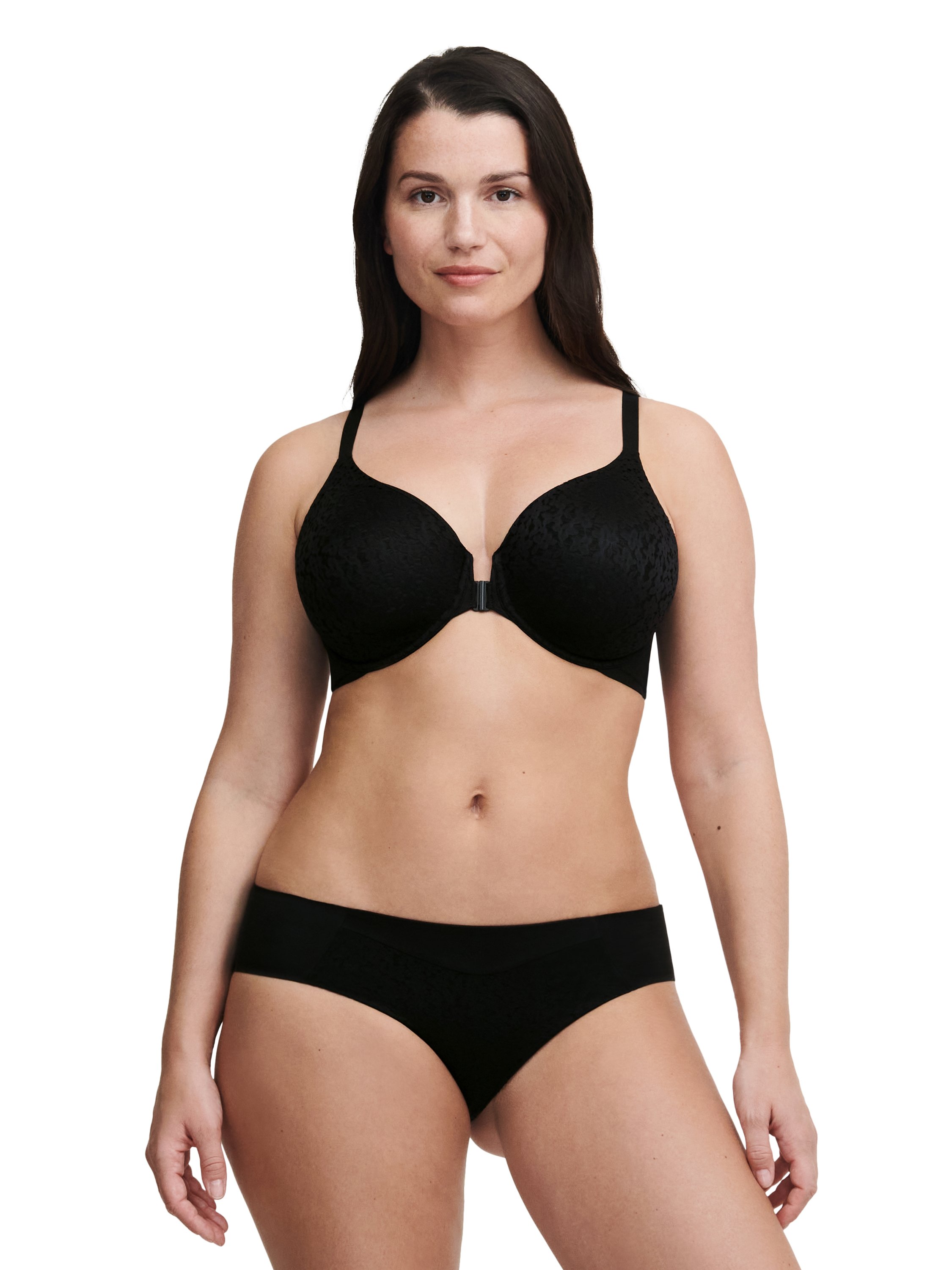 Molded full coverage front closure lace bra | Black CHANTELLE Women