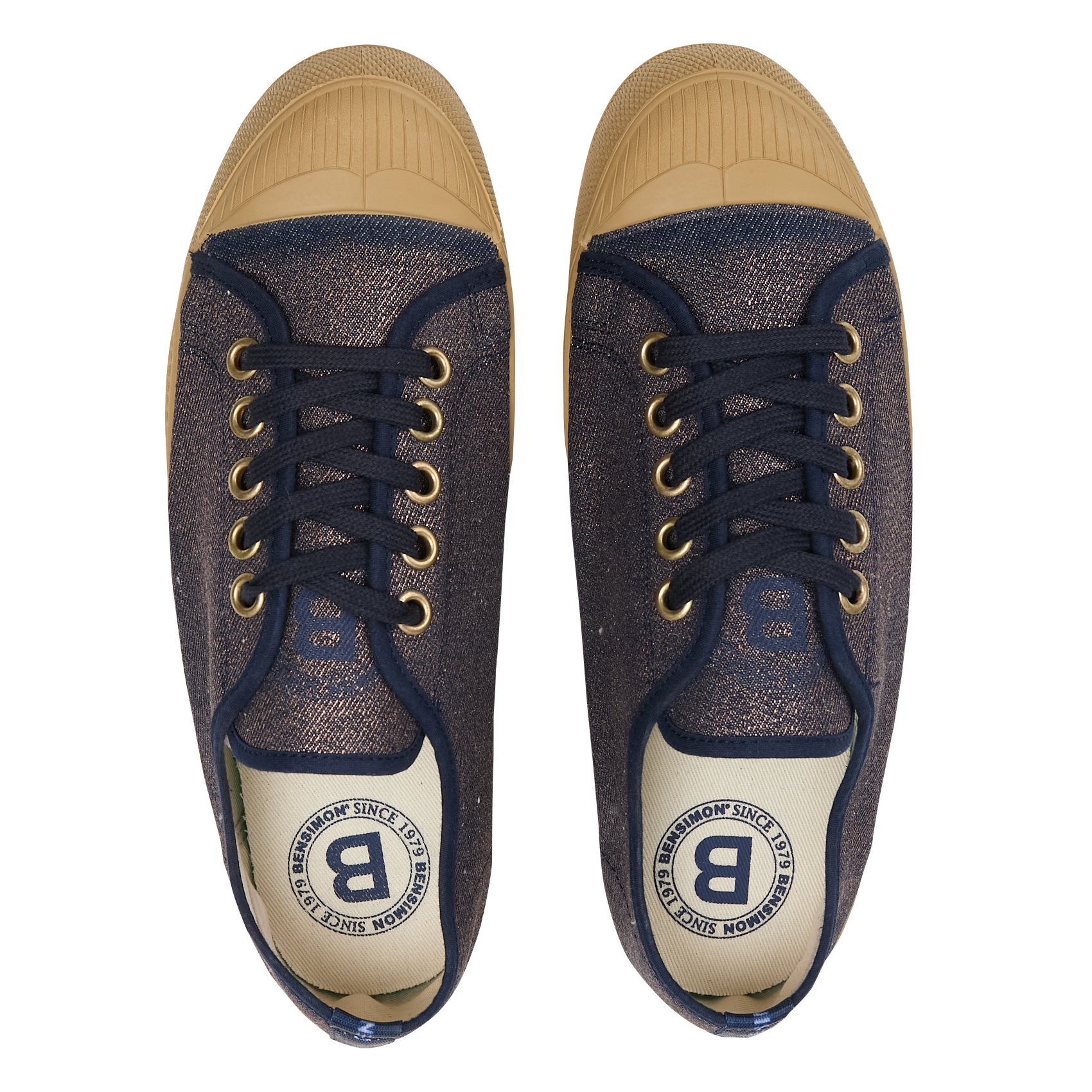 Baskets basses en coton BENSIMON Bleu