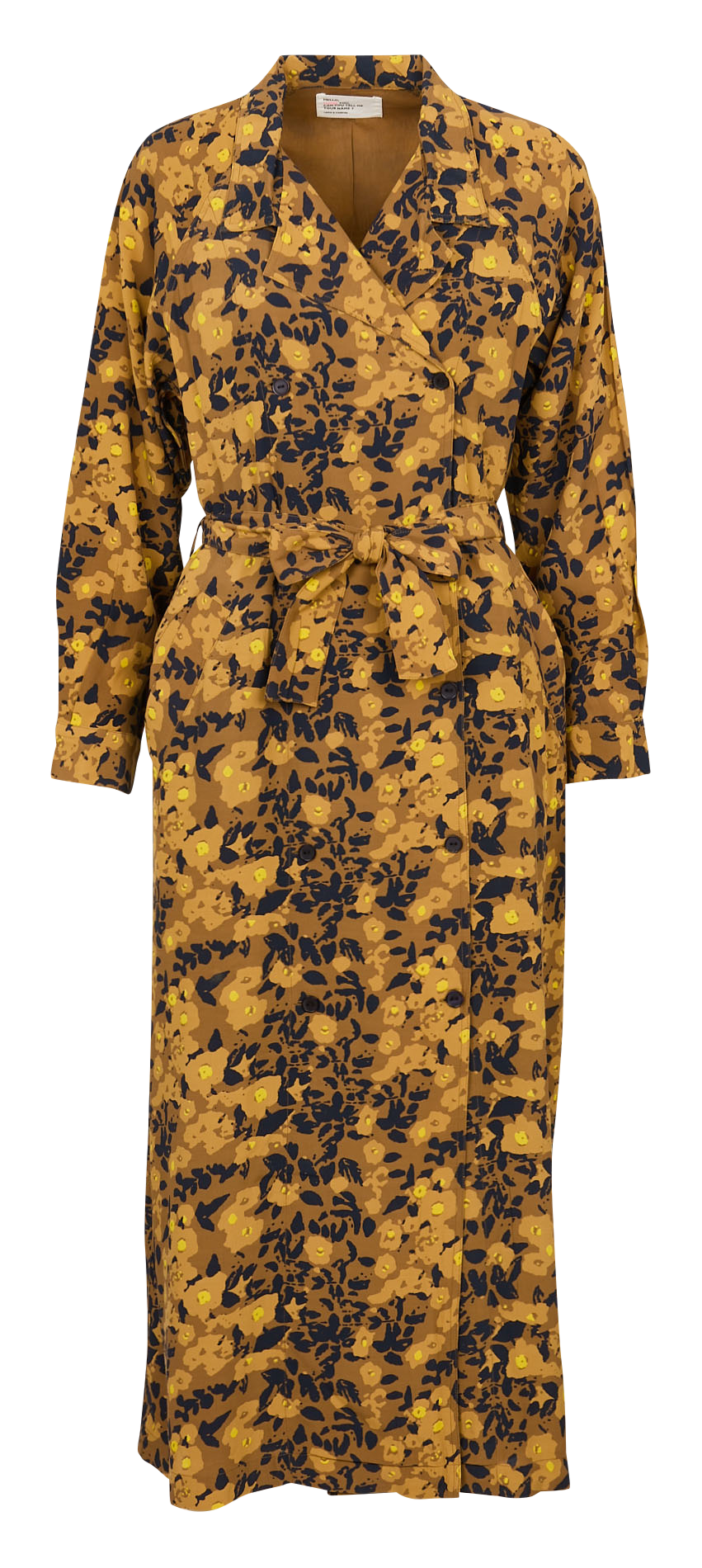 Long plain wrap dress LEON & HARPER Yellow