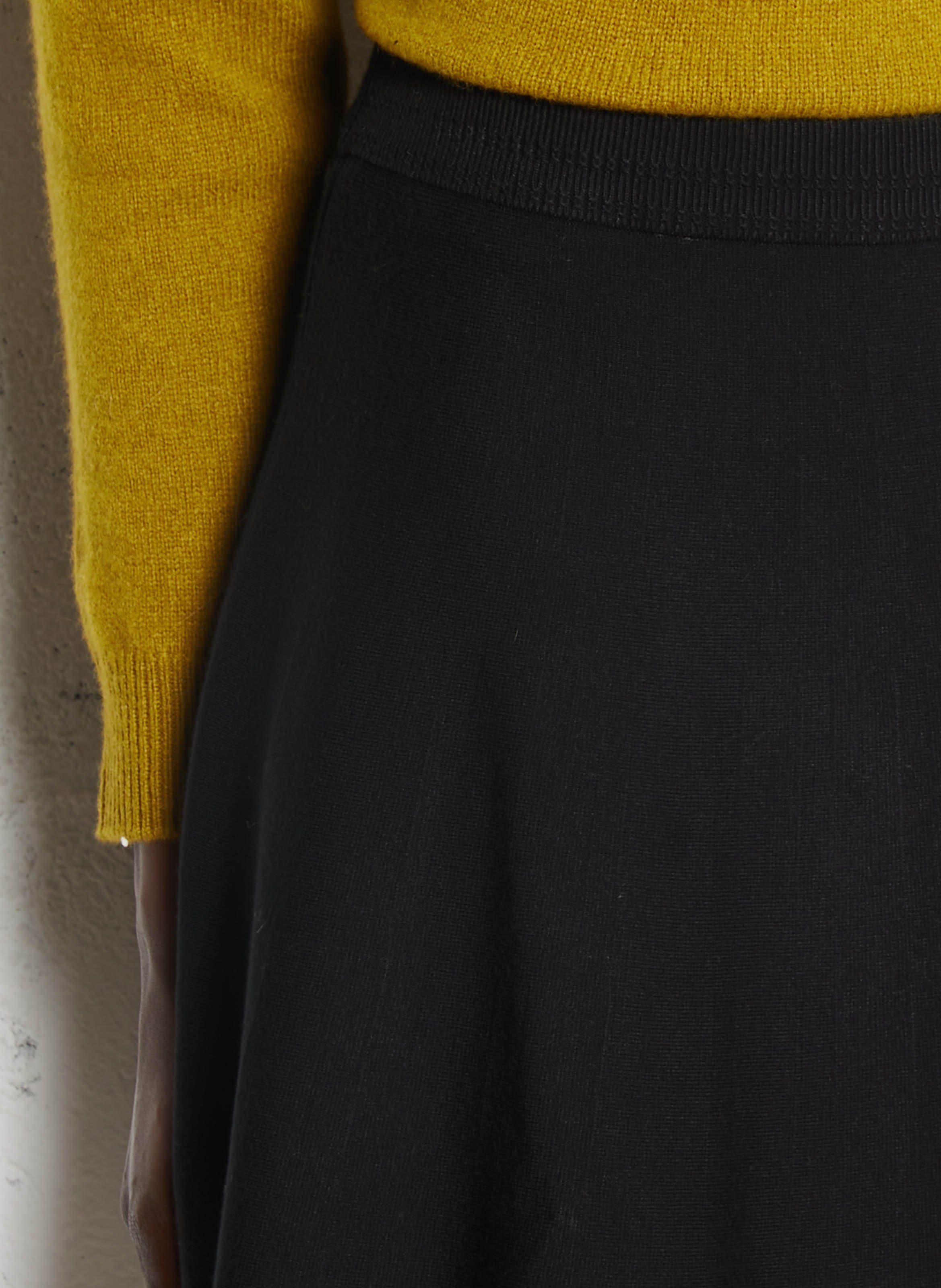 Knitted flared skirt PETITE MENDIGOTE Black