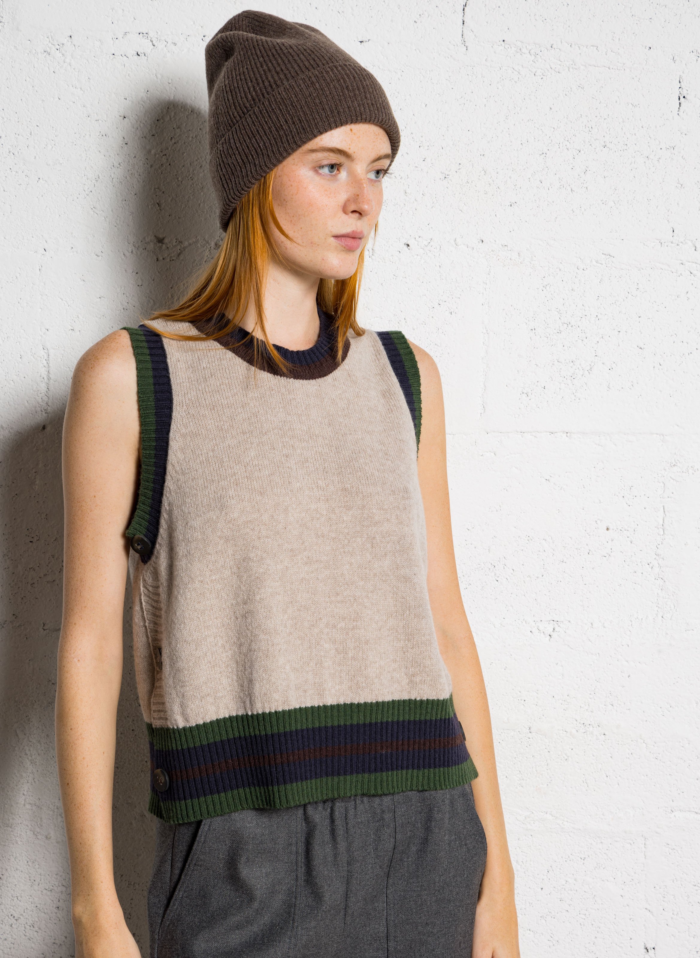 Pull droit col rond en laine DIEGA