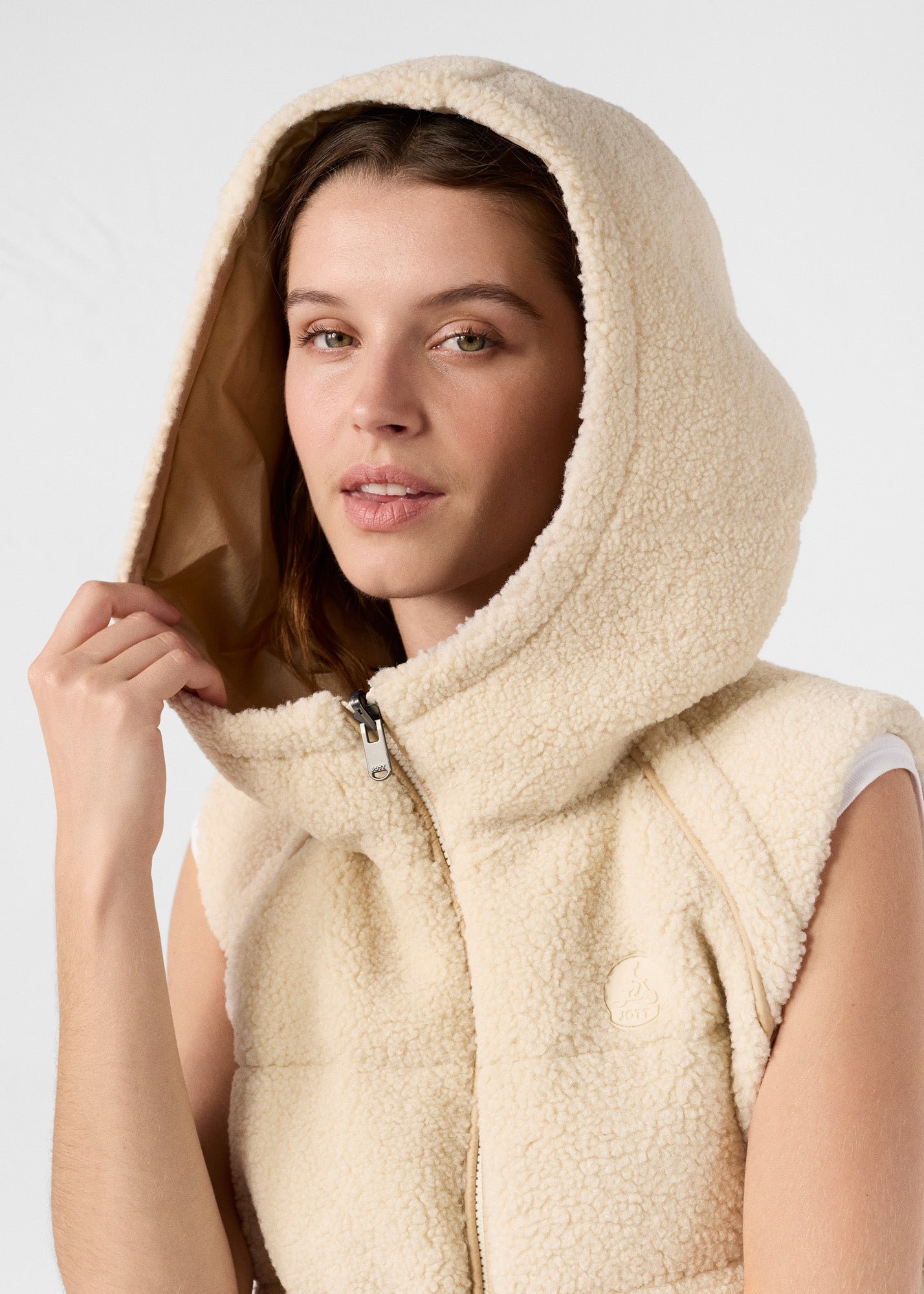 Sherpa hooded jacket JOTT White