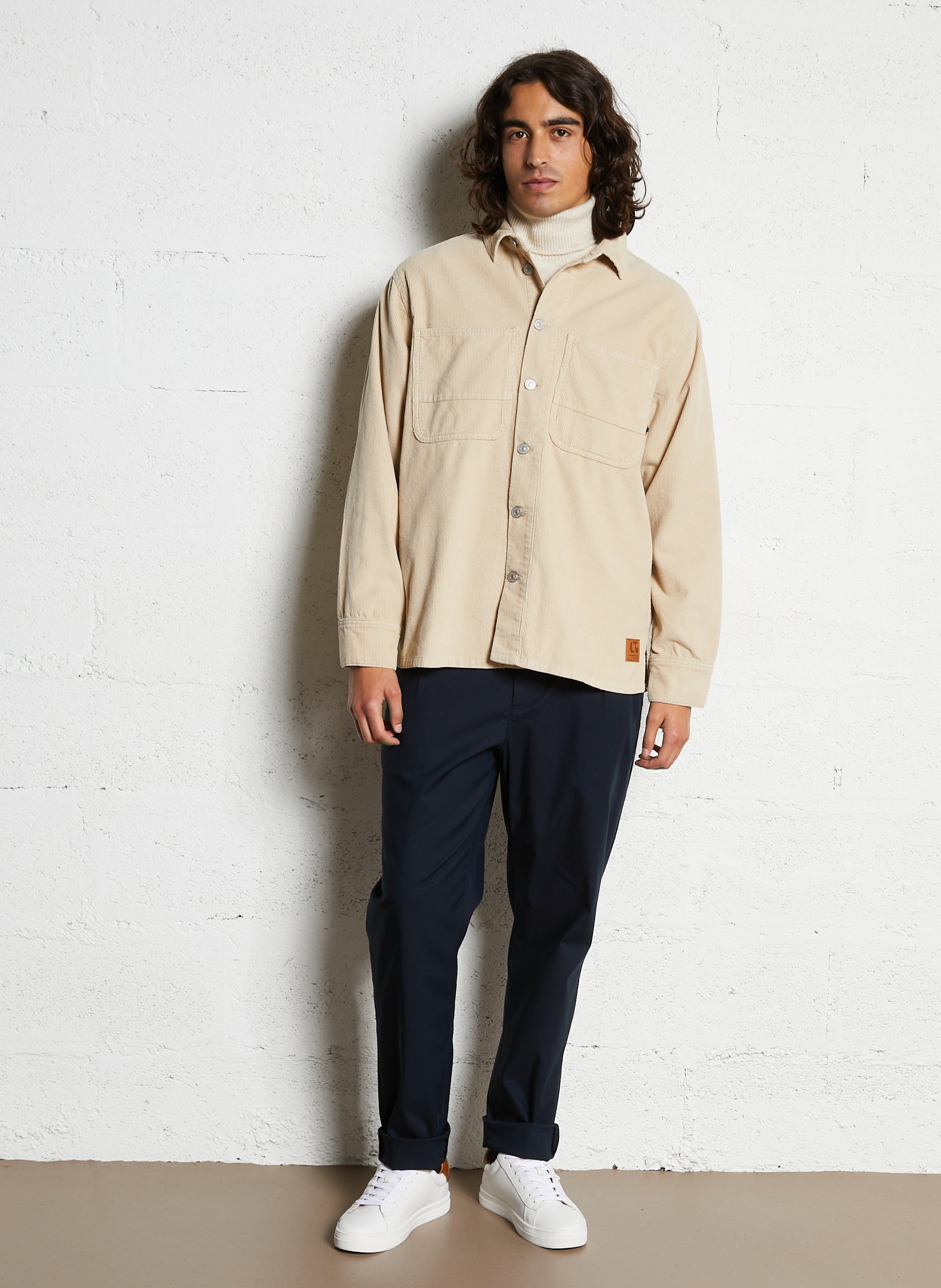 Overshirt dritta in cotone a coste LE TEMPS DES CERISES Beige