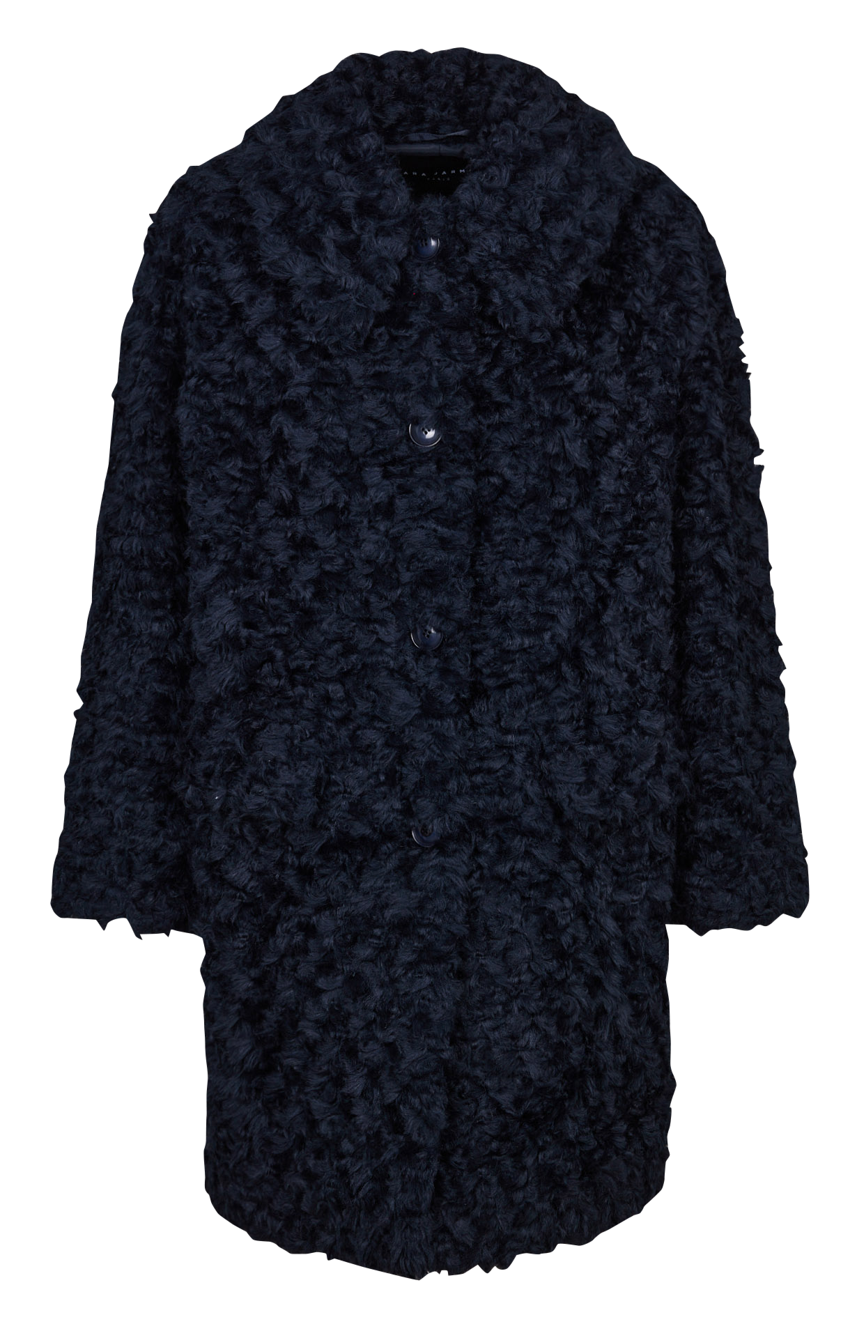 Faux fur coat with classic collar TARA JARMON Blue