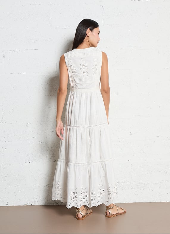 Sleeveless embroidered long dress White Maison hotel - Women | Place des Tendances Sleeveless embroidered long dress White Maison hotel - Women | Place des Tendances