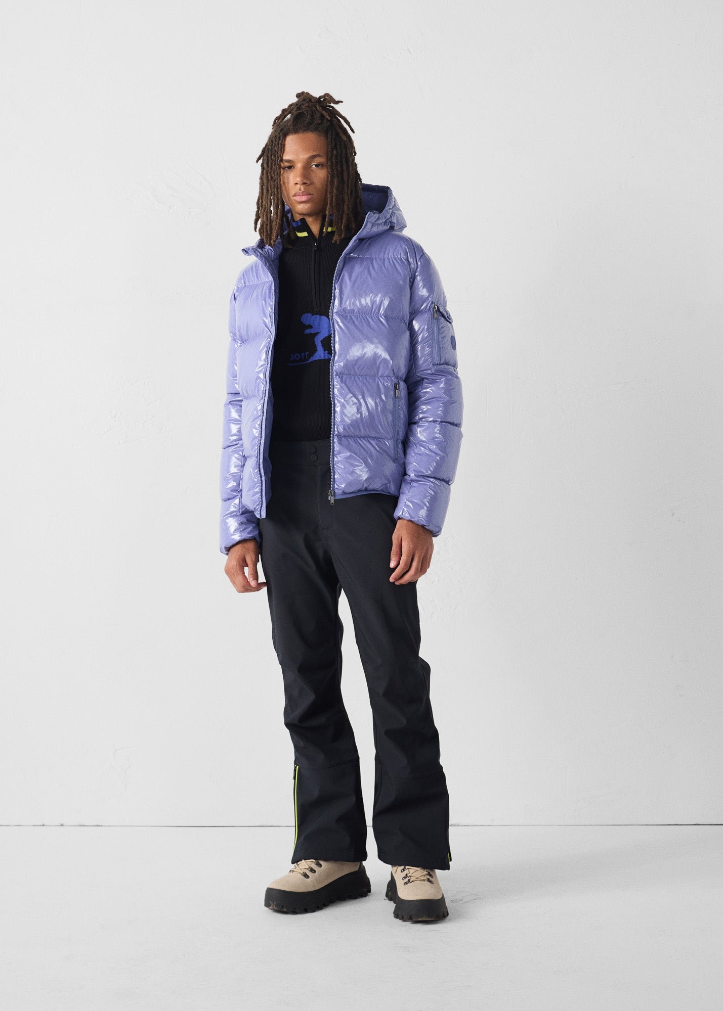 Java lacquered hooded parka for extreme cold JOTT Pink