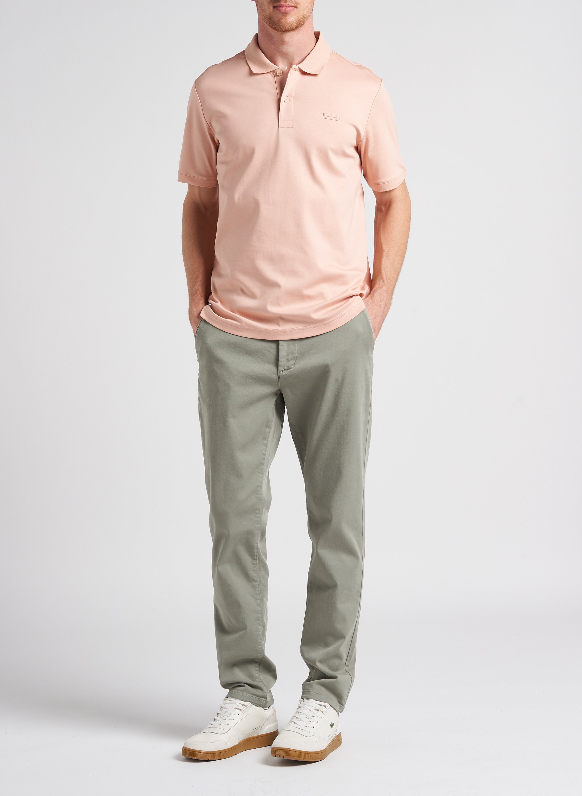 Straight-leg organic cotton-blend pants MINIMUM Khaki