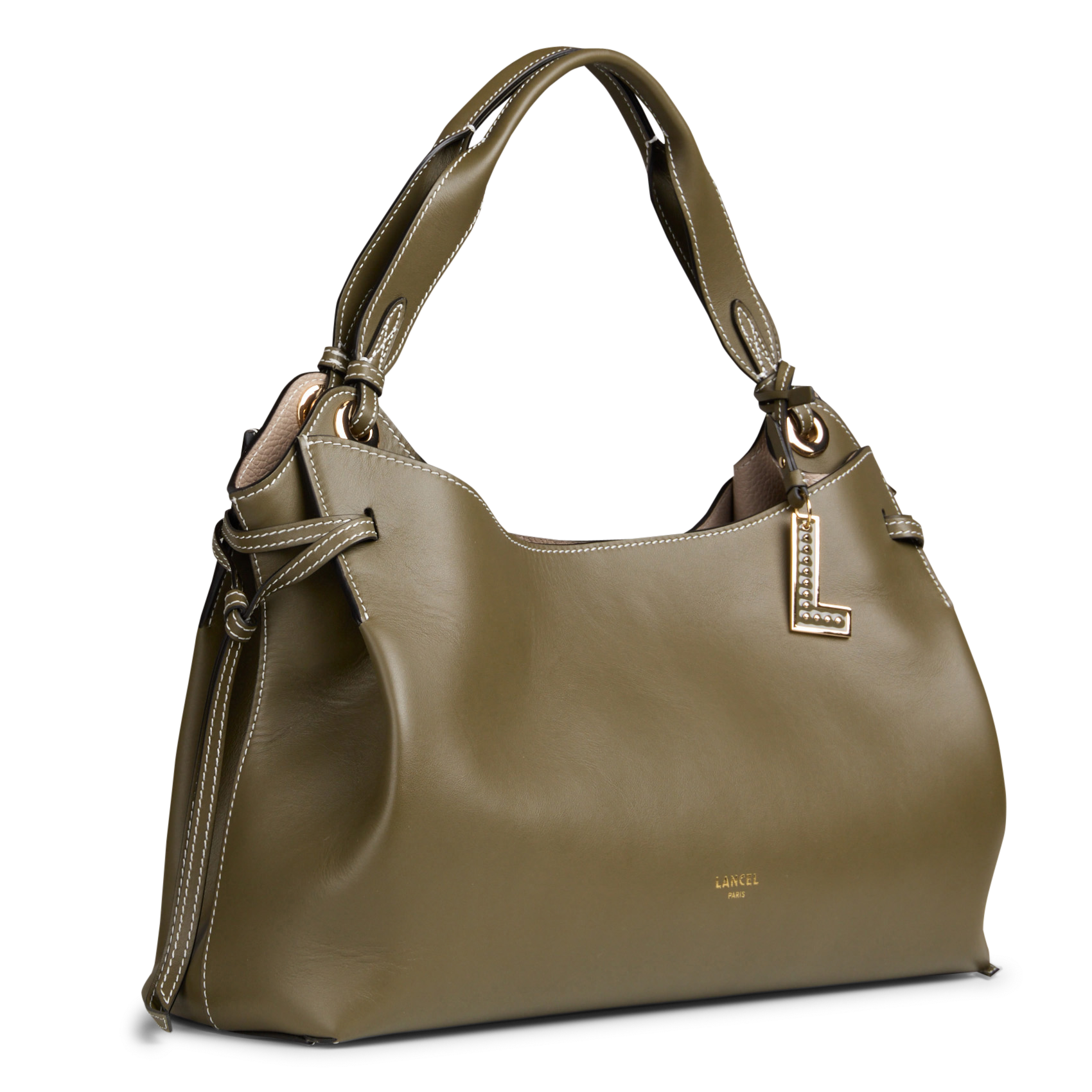 Ledershopper Khaki