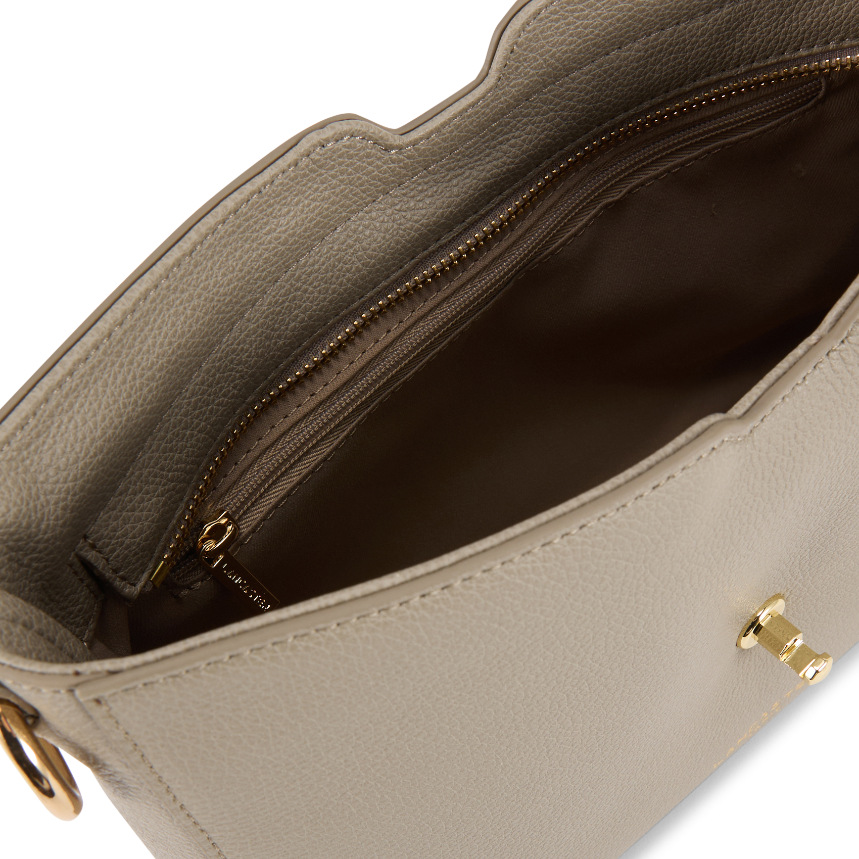 Sac porté épaule en cuir LANCASTER PARIS Gris