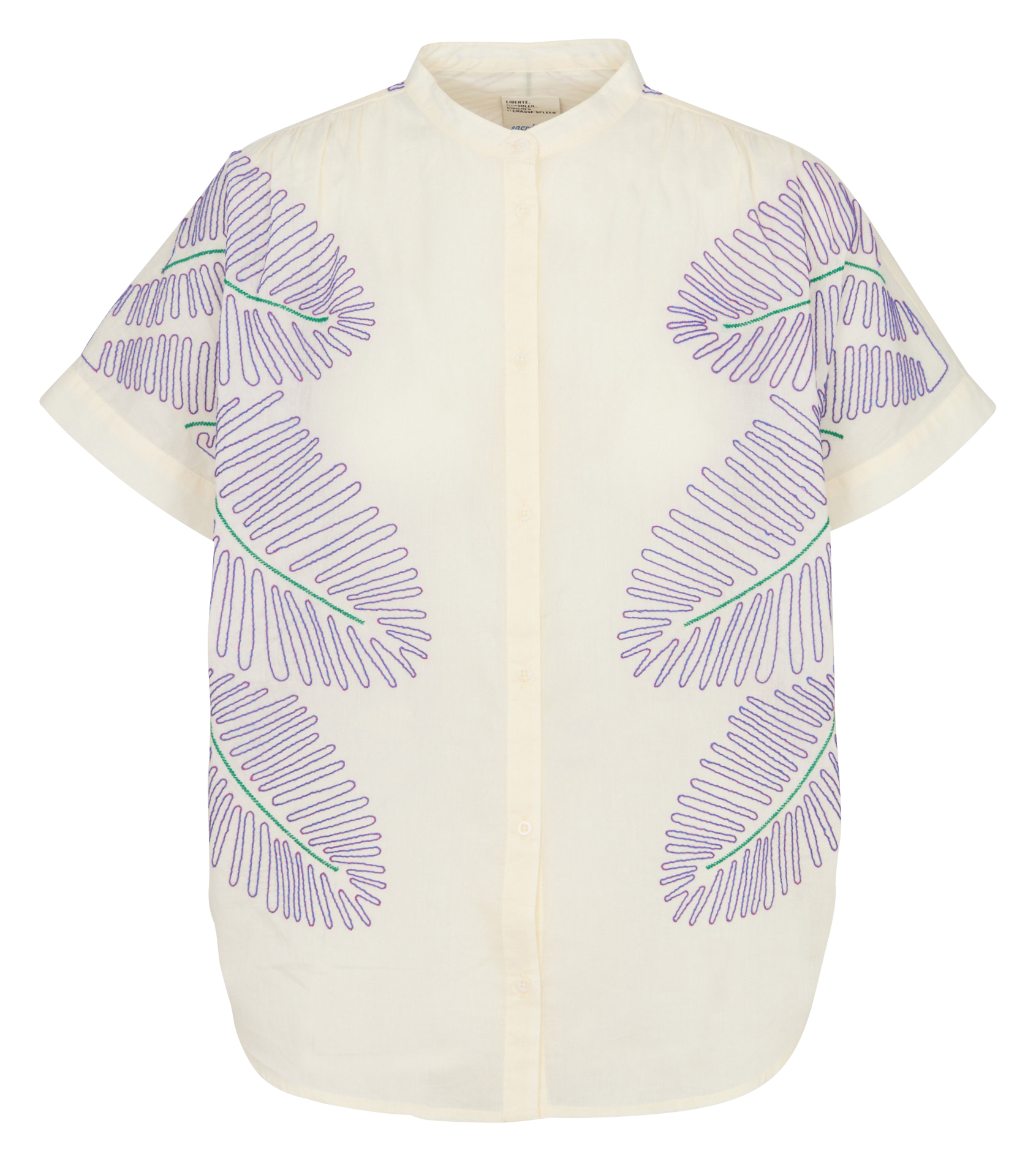 Chemise ample col mao en coton SACRECOEUR Multicolore