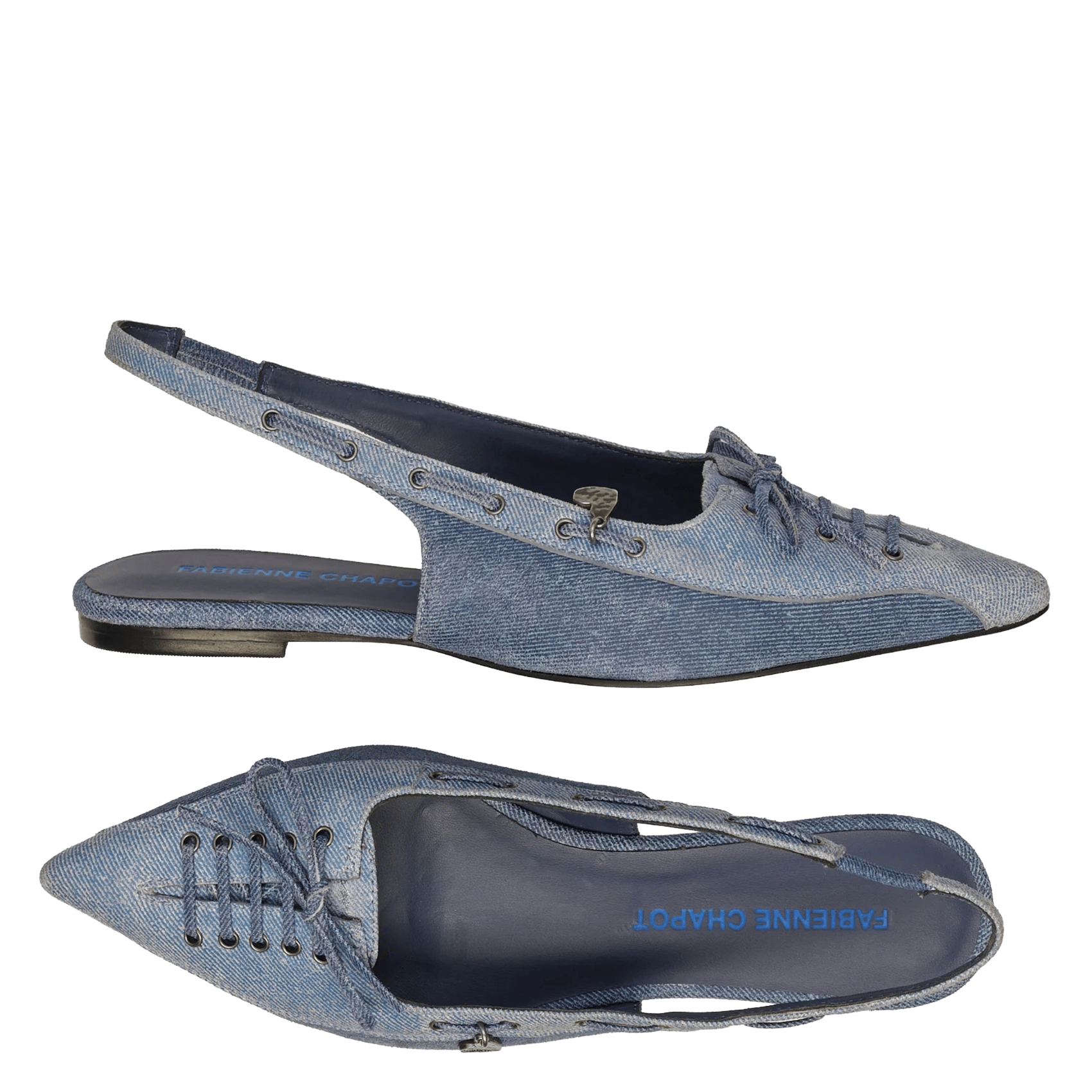Slingbacks in denim - Slingbacks in denim FABIENNE CHAPOT Blu