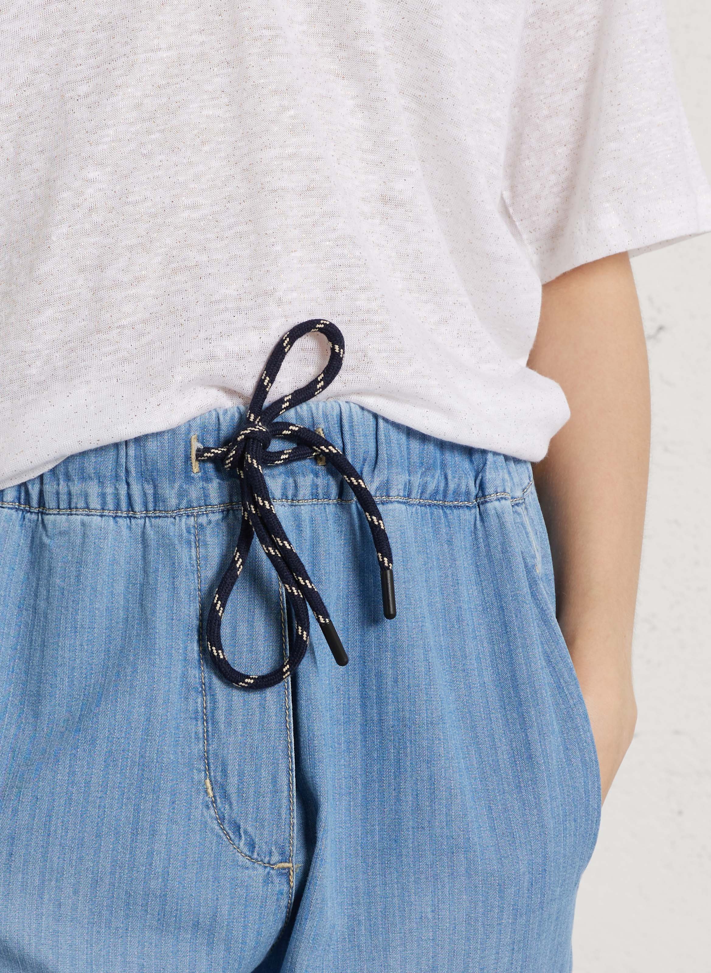 Gerade geschnittene Baumwollhose HOD PARIS Blau