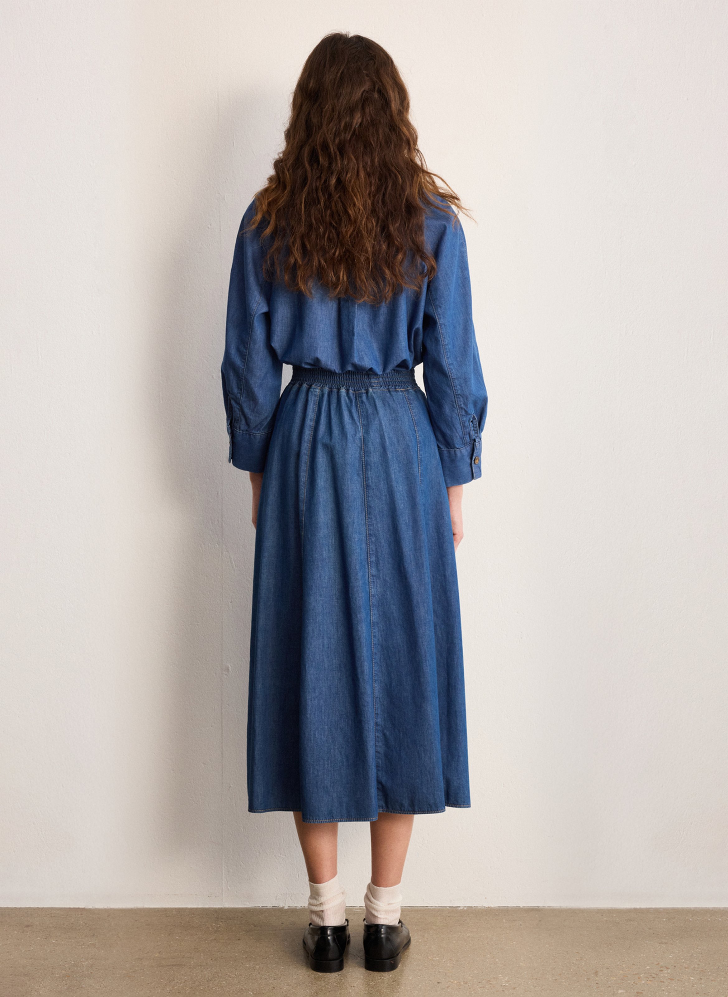 Katoenen midirok Anaïs PABLO Blauw