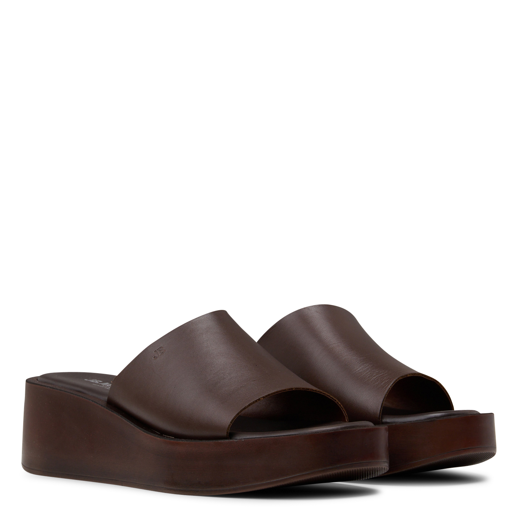 Fabia leather wedge sandals JB MARTIN Brown