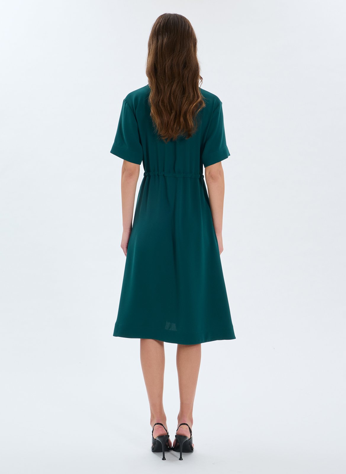Fitted long dress ZAPA Green