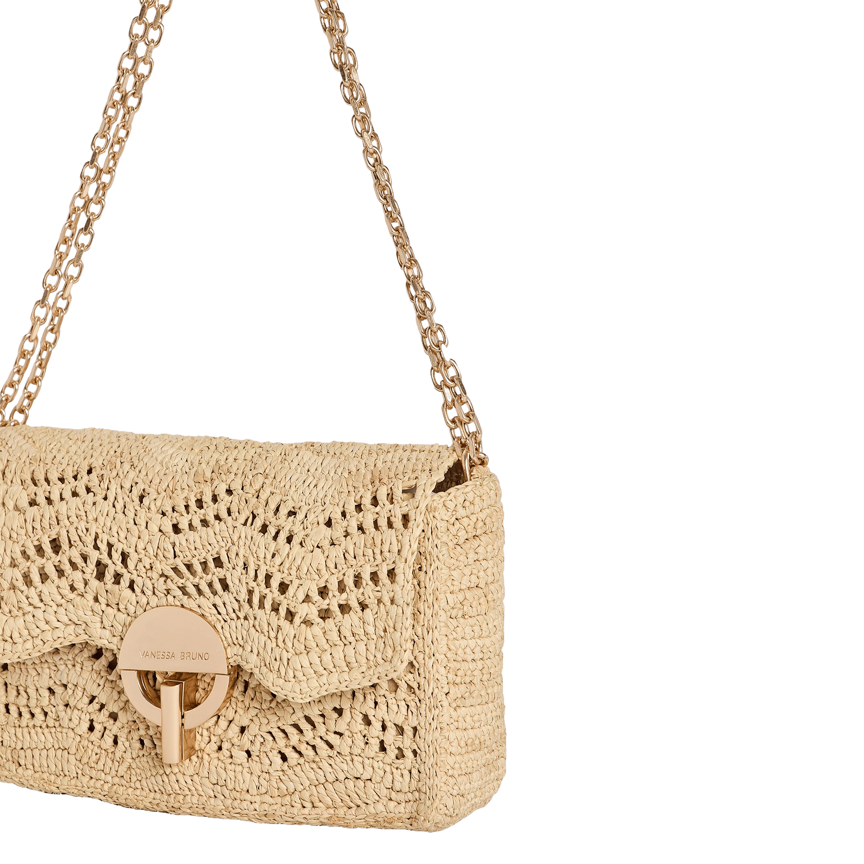 Sac porté épaule en raphia  VANESSA BRUNO Beige