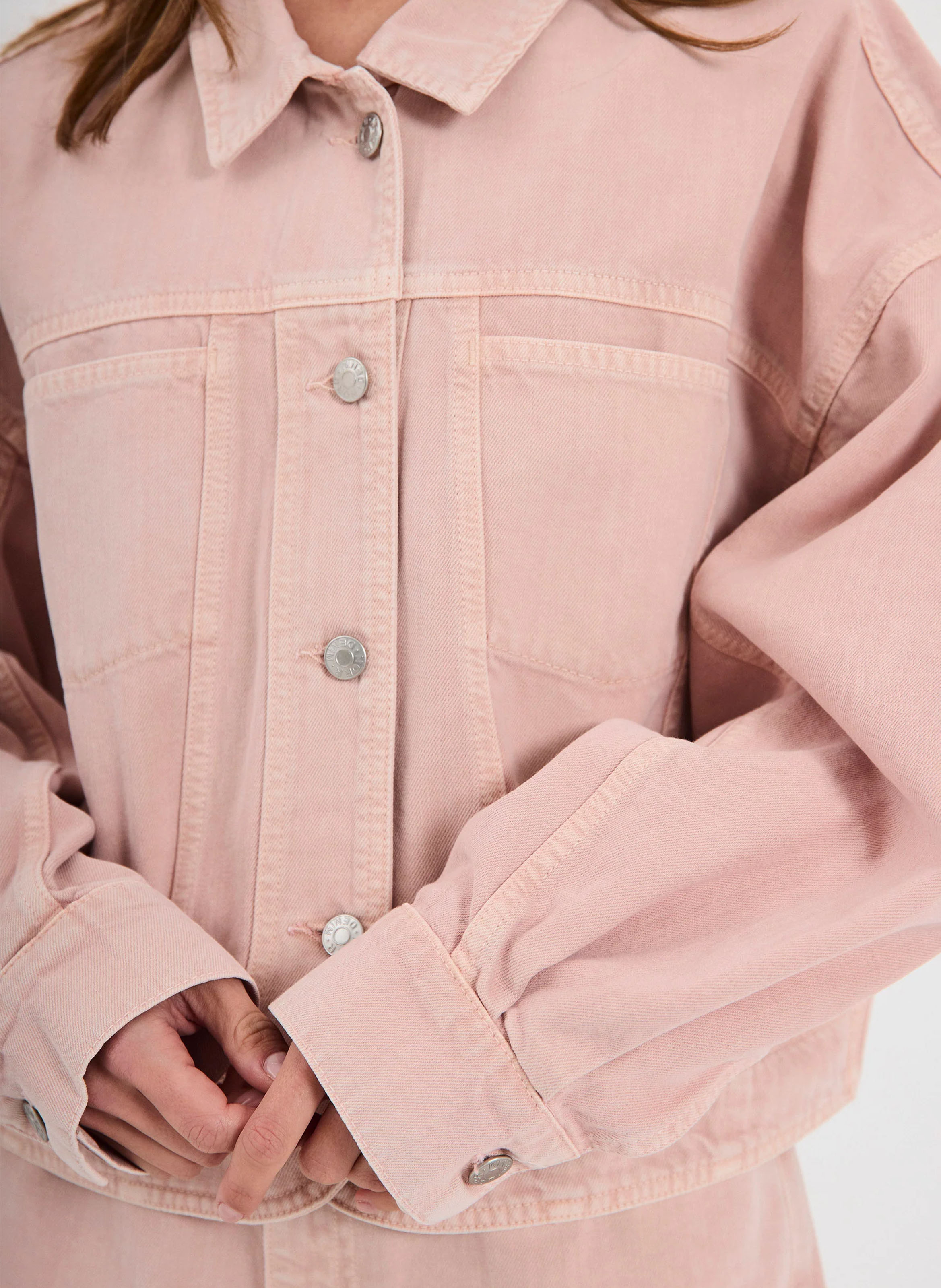 Jacke aus Bio-Baumwoll-Mix mit klassischem Kragen NORR Rosa