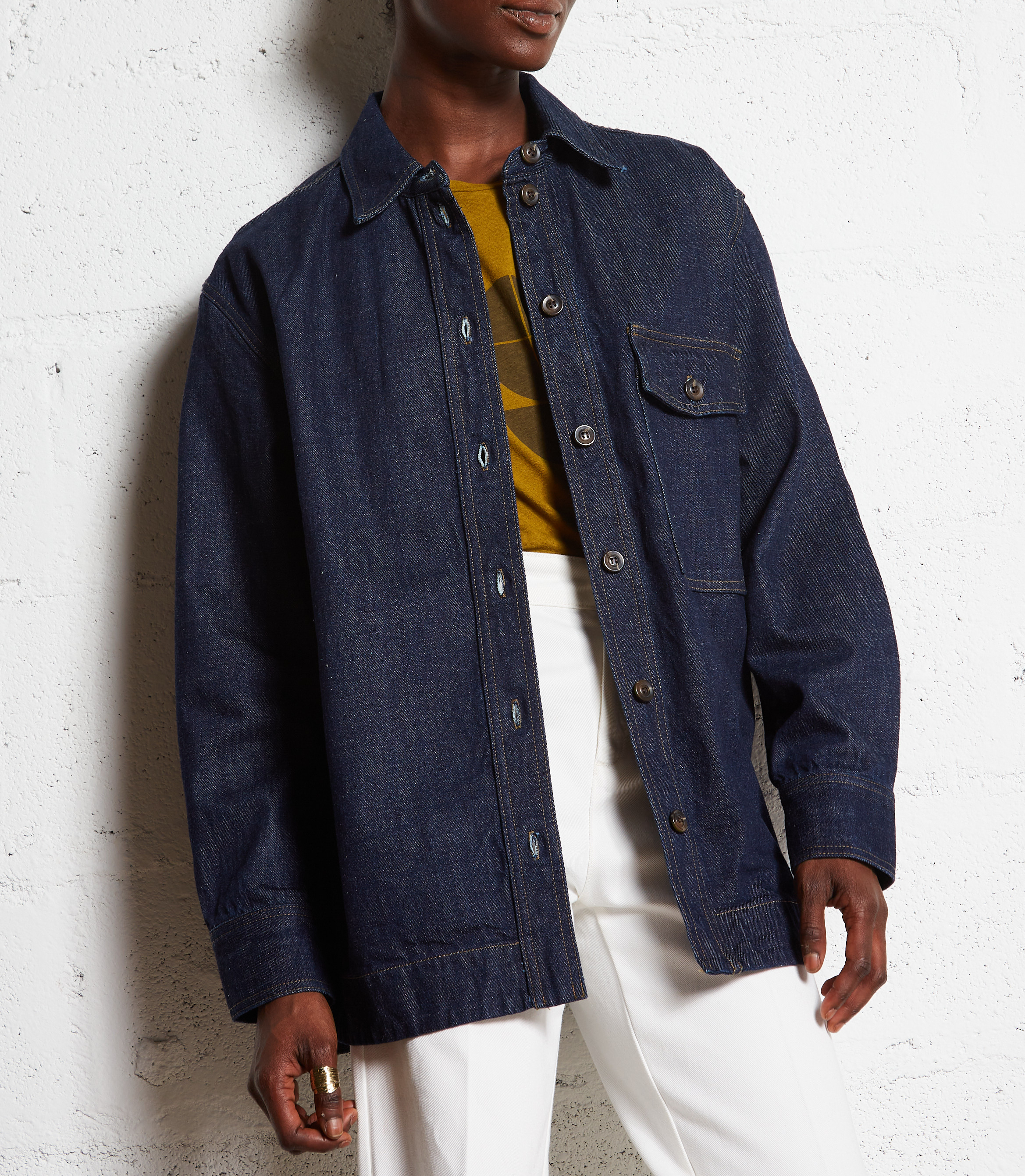 Weit geschnittene Jeans - aus Baumwolle SOEUR Weiss