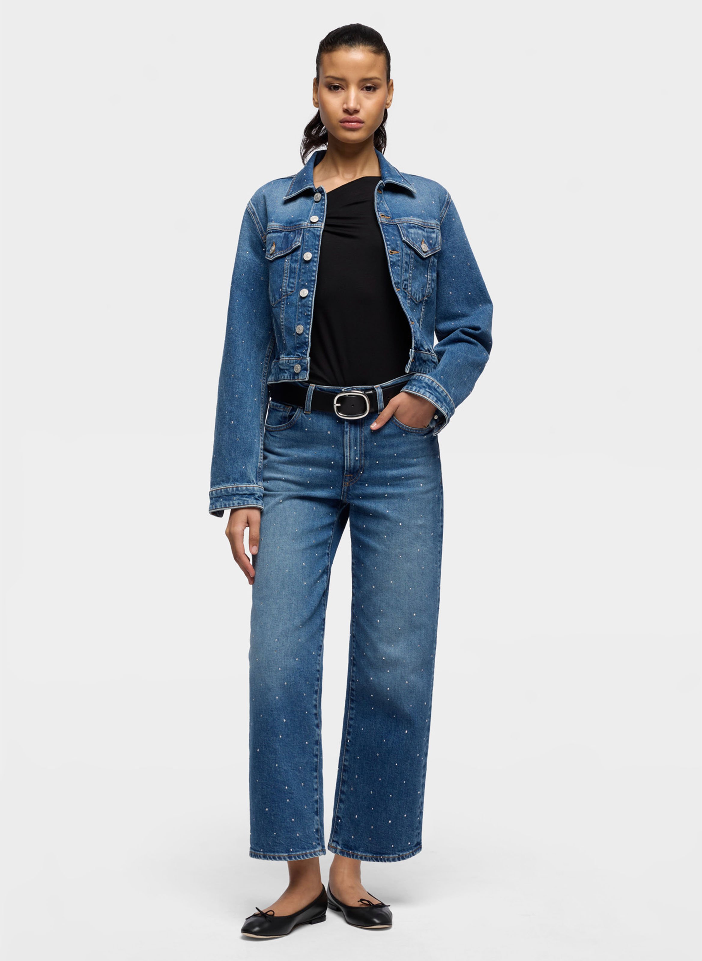 Straight Cut Jeans aus Baumwoll-Mix 7 FOR ALL MANKIND Blau