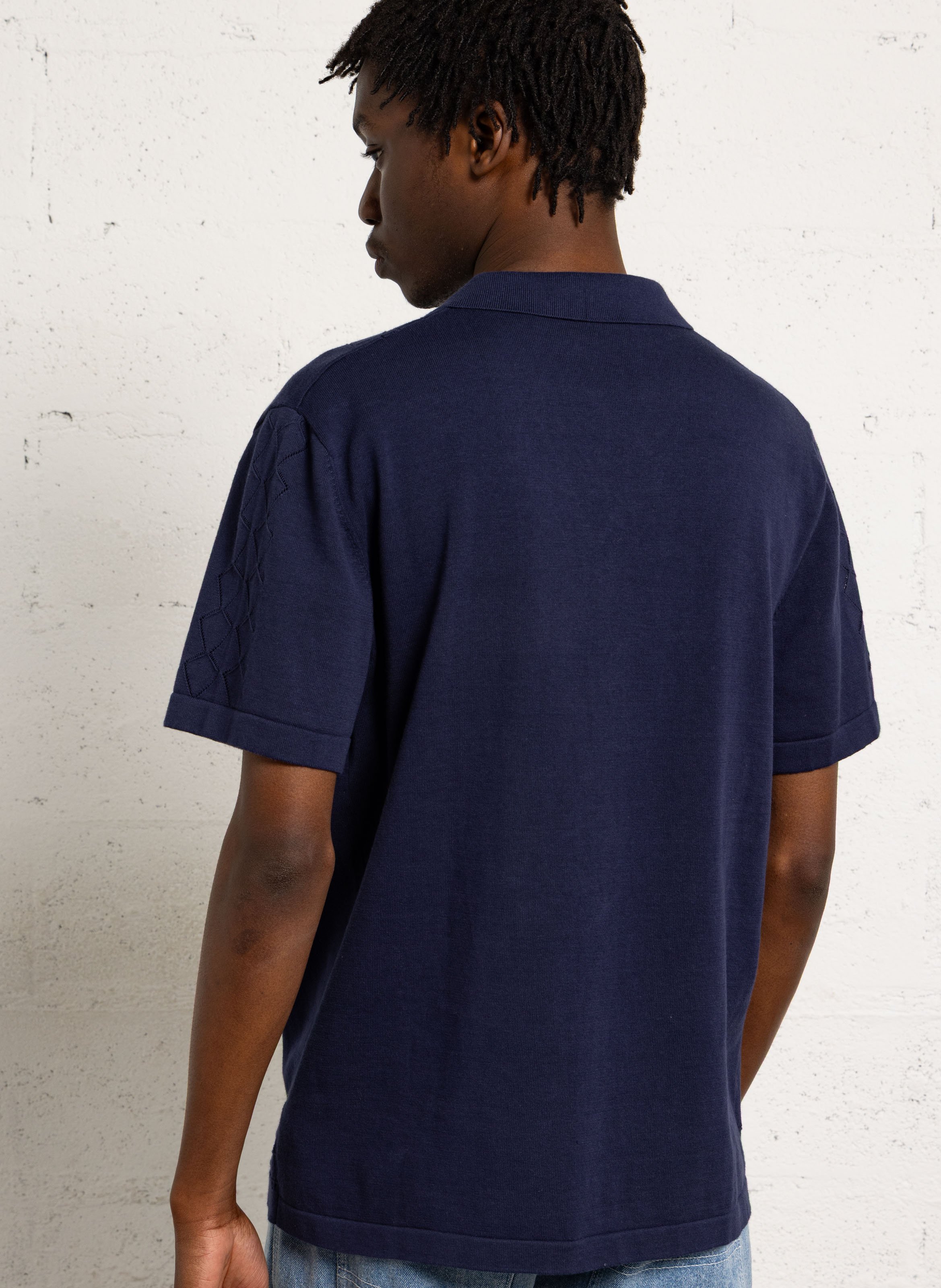 Chemise droite col classique en coton LE TEMPS DES CERISES Bleu