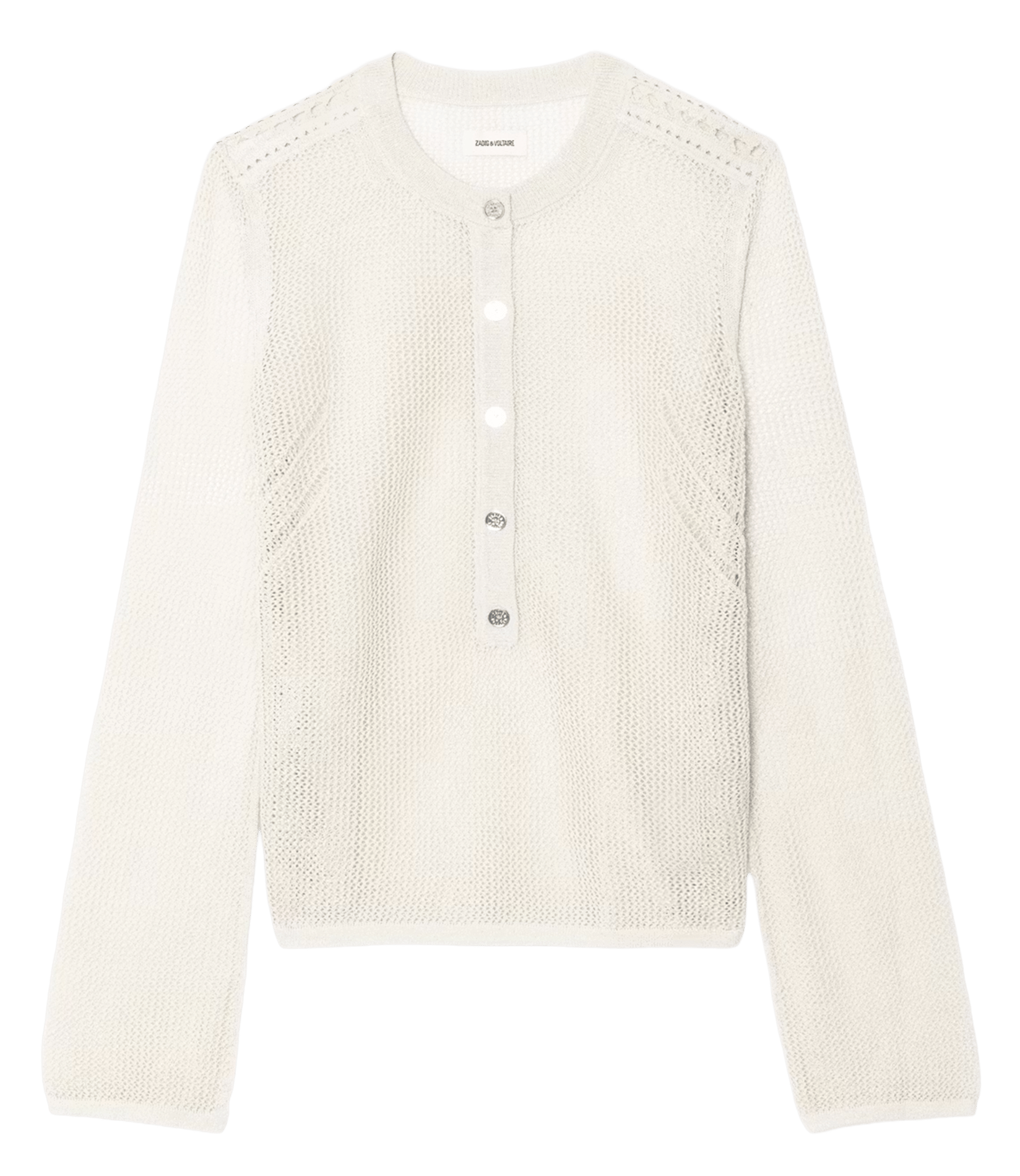 Cotton and wool sleeveless sweater with lacing ZADIG&VOLTAIRE Beige