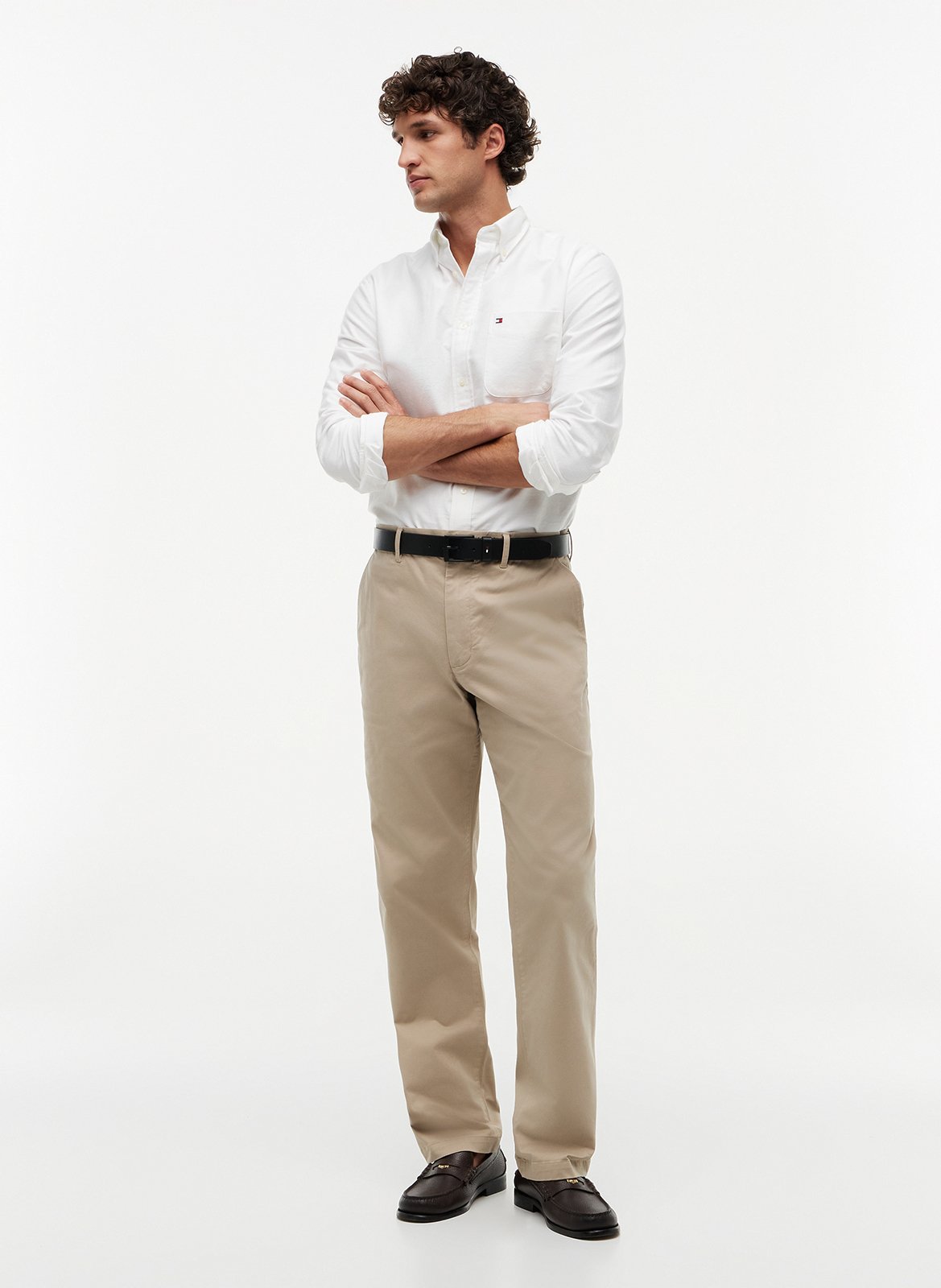 Gerade geschnittene Baumwollhose TOMMY HILFIGER Beige