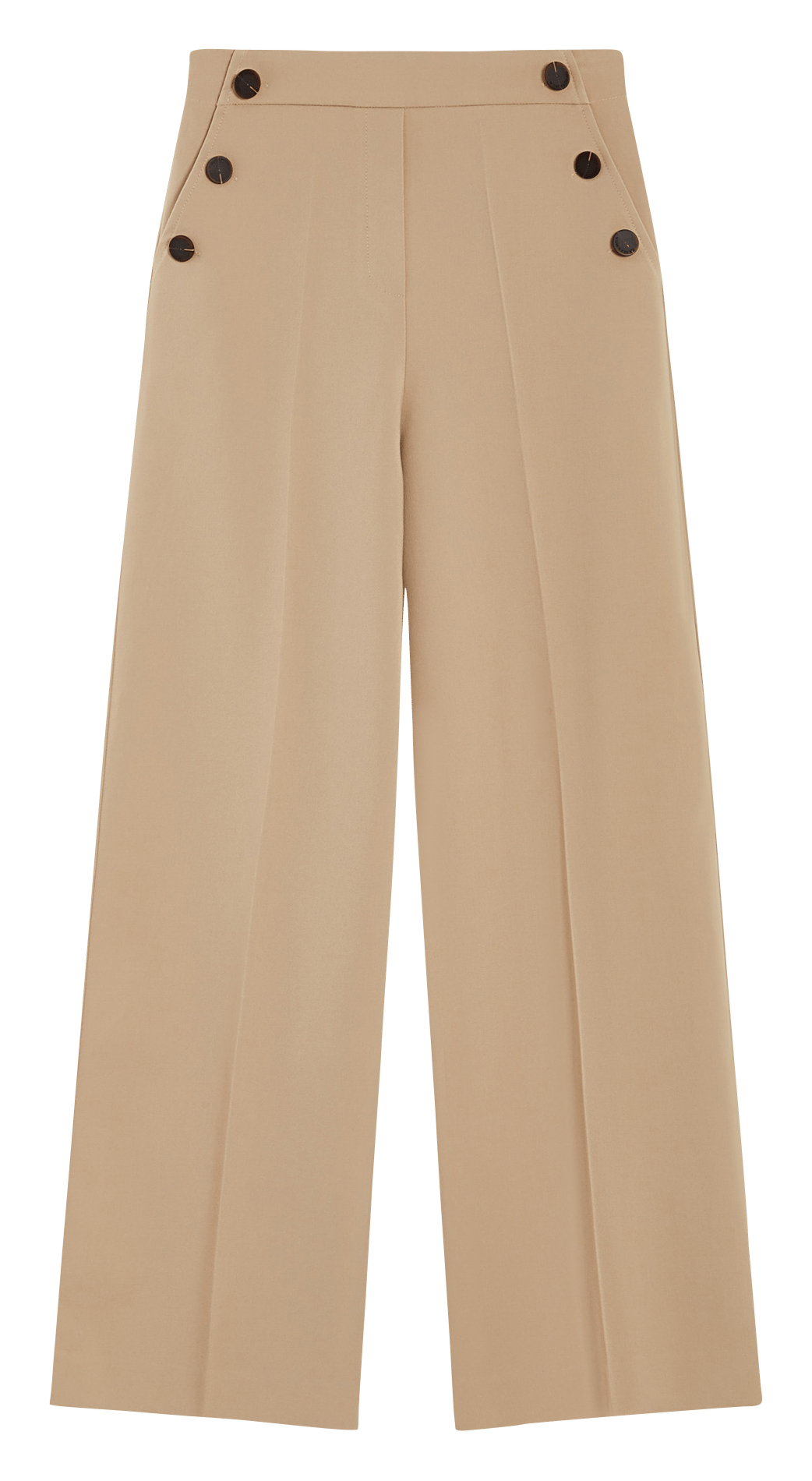 High-waisted straight-leg pants GRACE ET MILA Beige