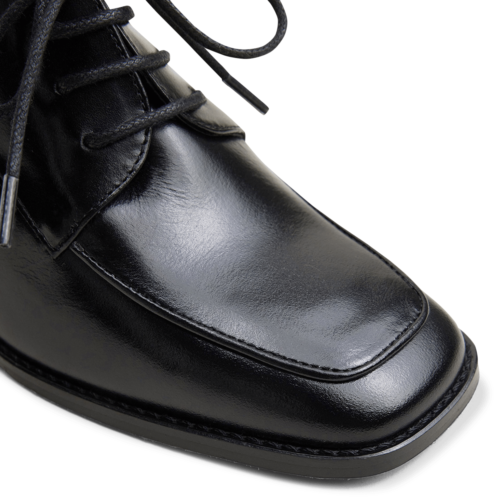 Leder-Derbys mit Absatz JONAK Schwarz