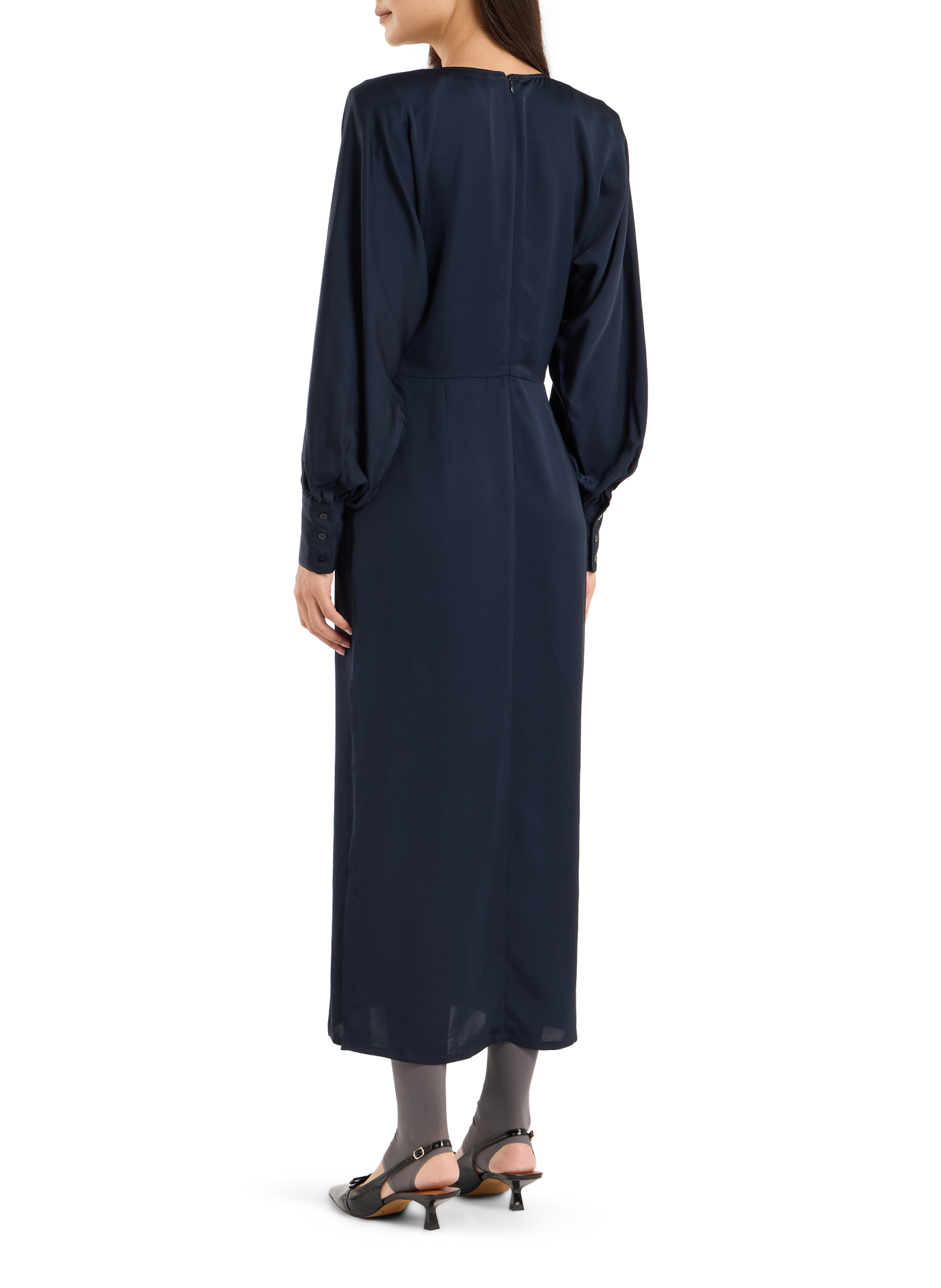 Long round-neck dress SAISON 1865 Blue
