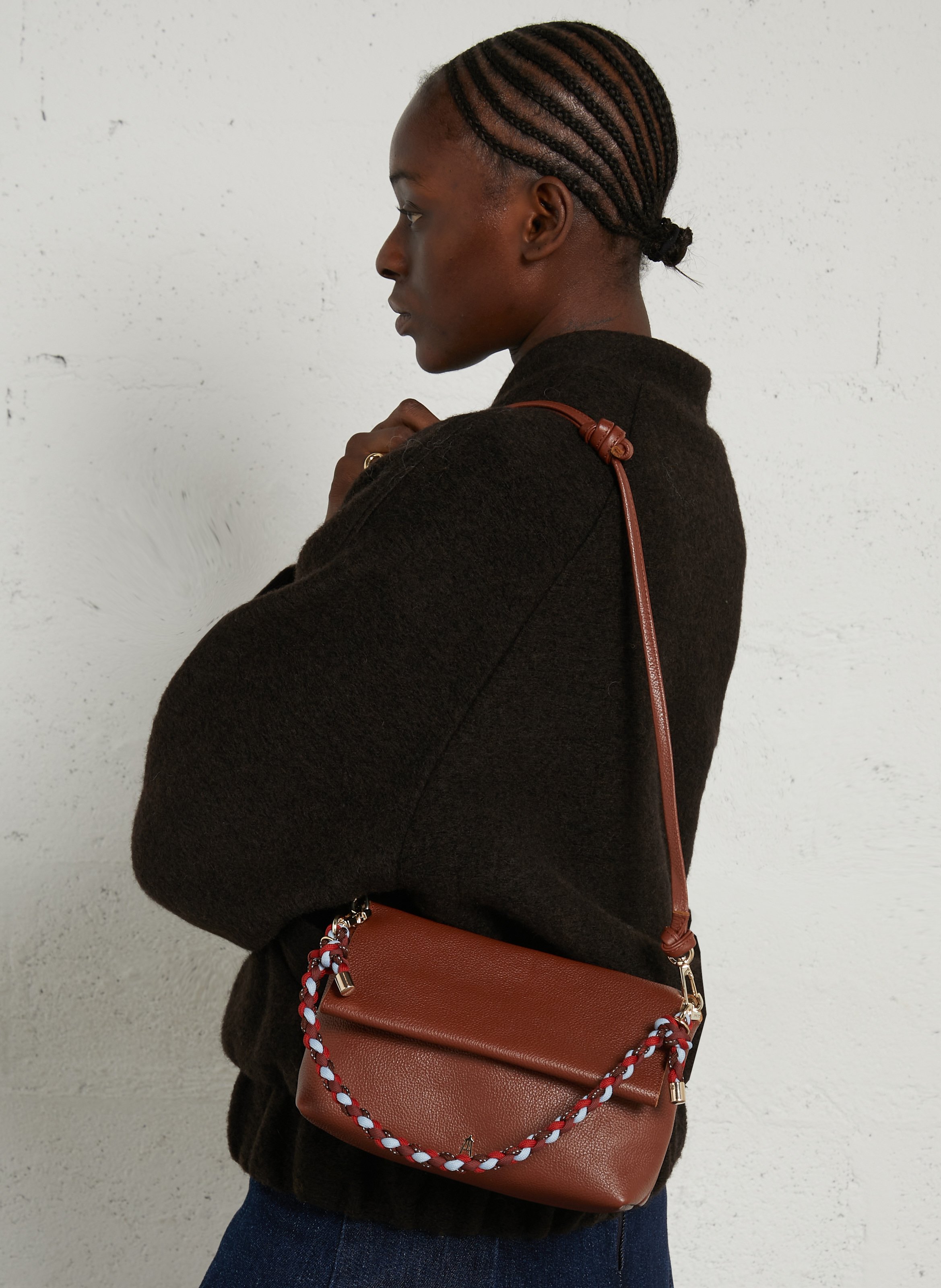 Leren clutch CRAIE STUDIO Bruin