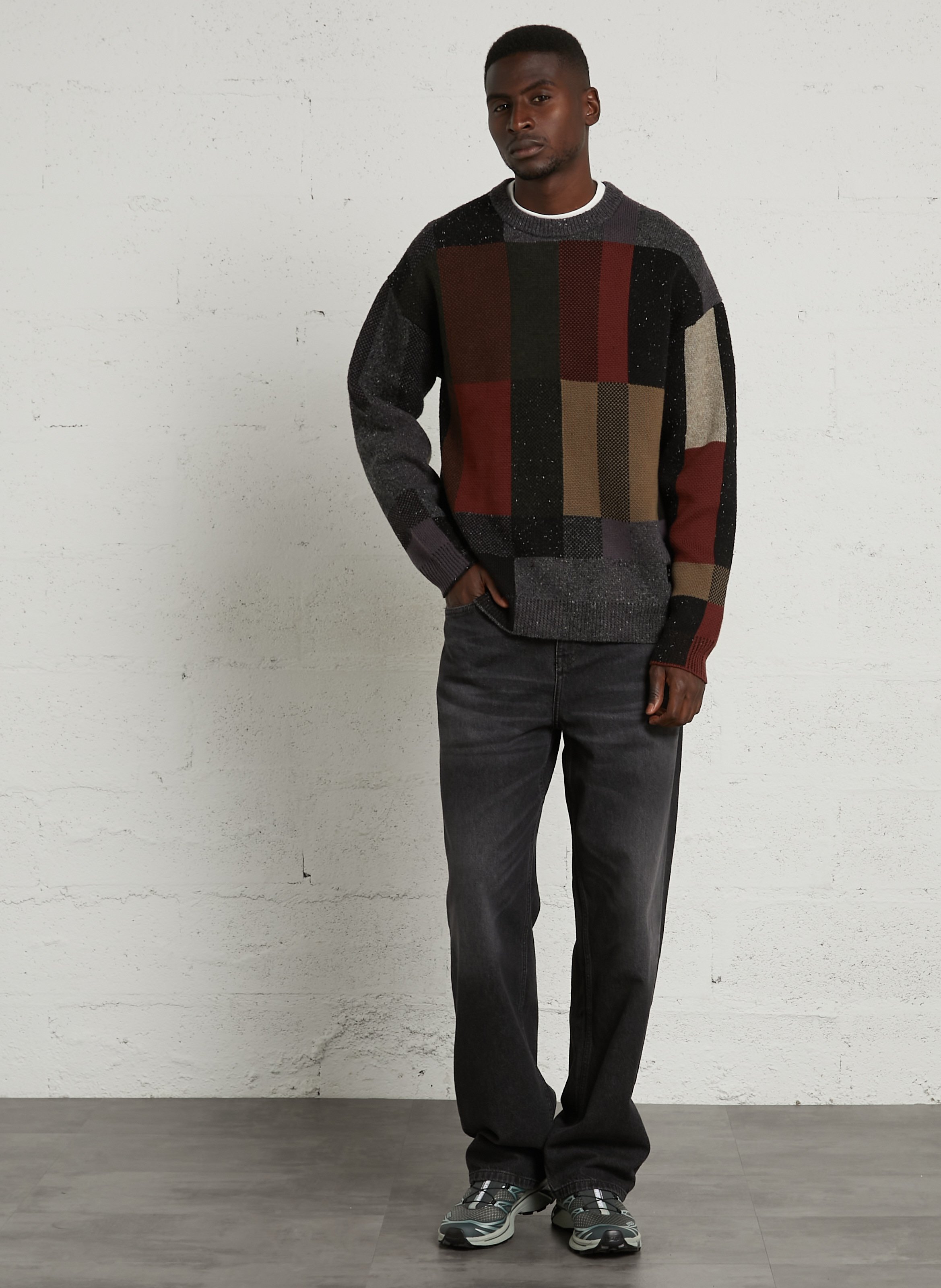 Round-neck wool-blend sweater PAUL SMITH Black