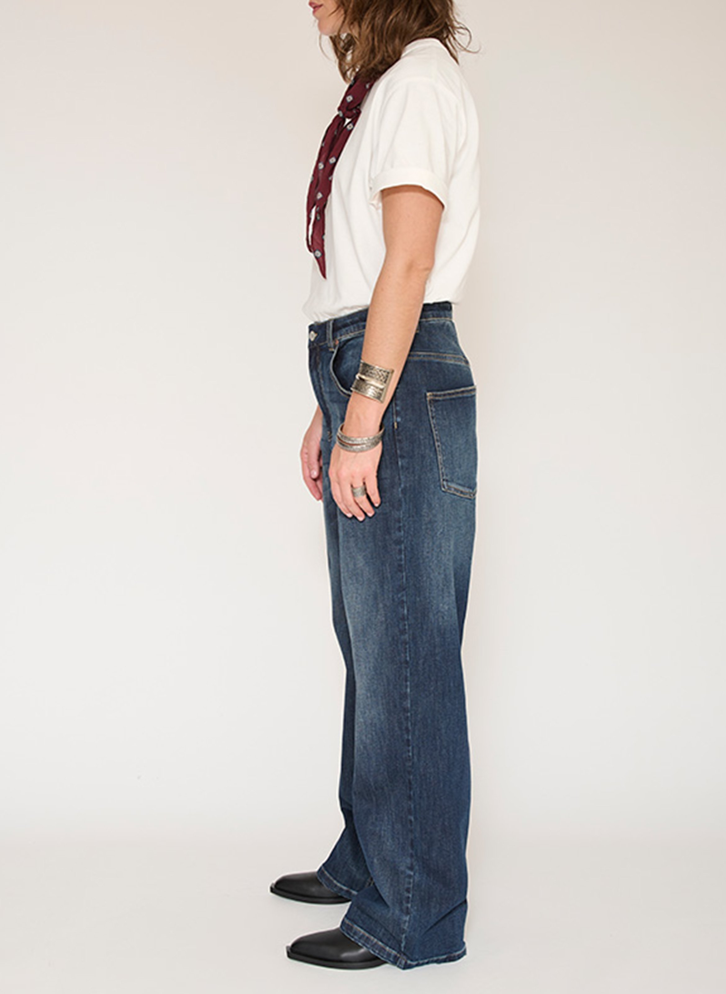 Weite Jeans aus Baumwollmischung MKT Blau