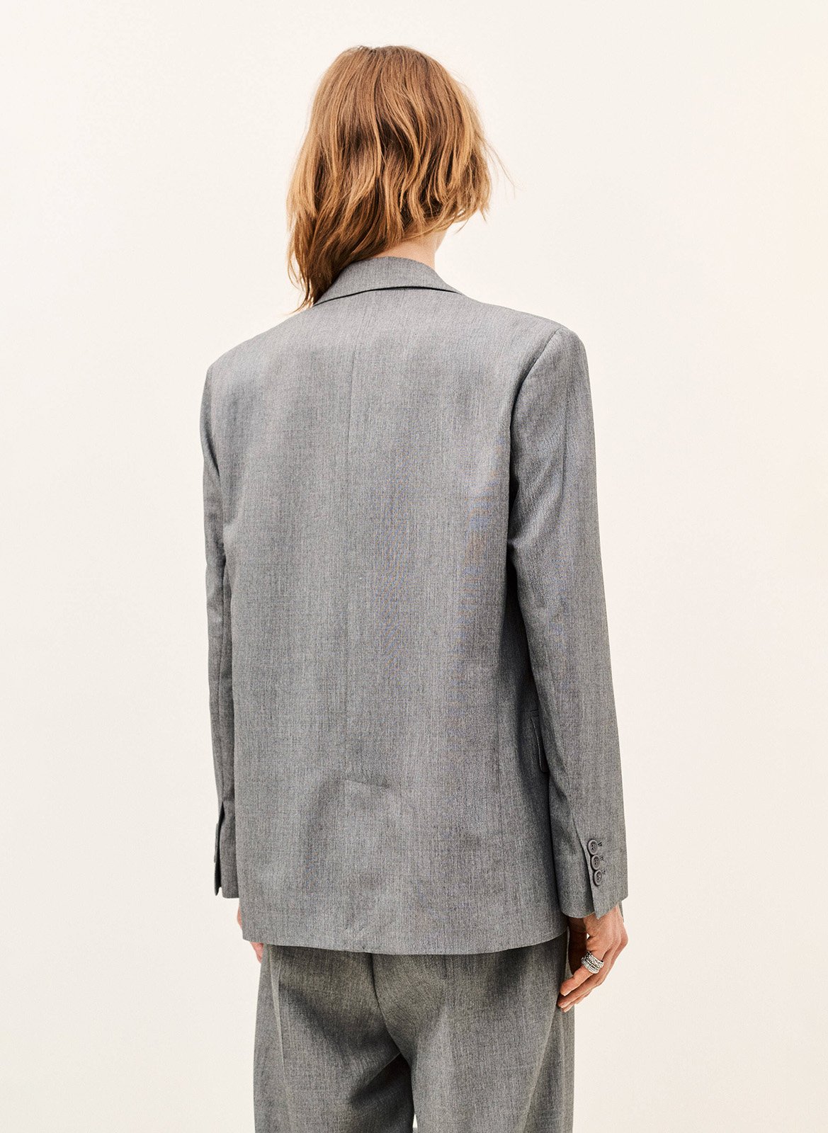 Veste tailleur oversize unie BA&SH Gris