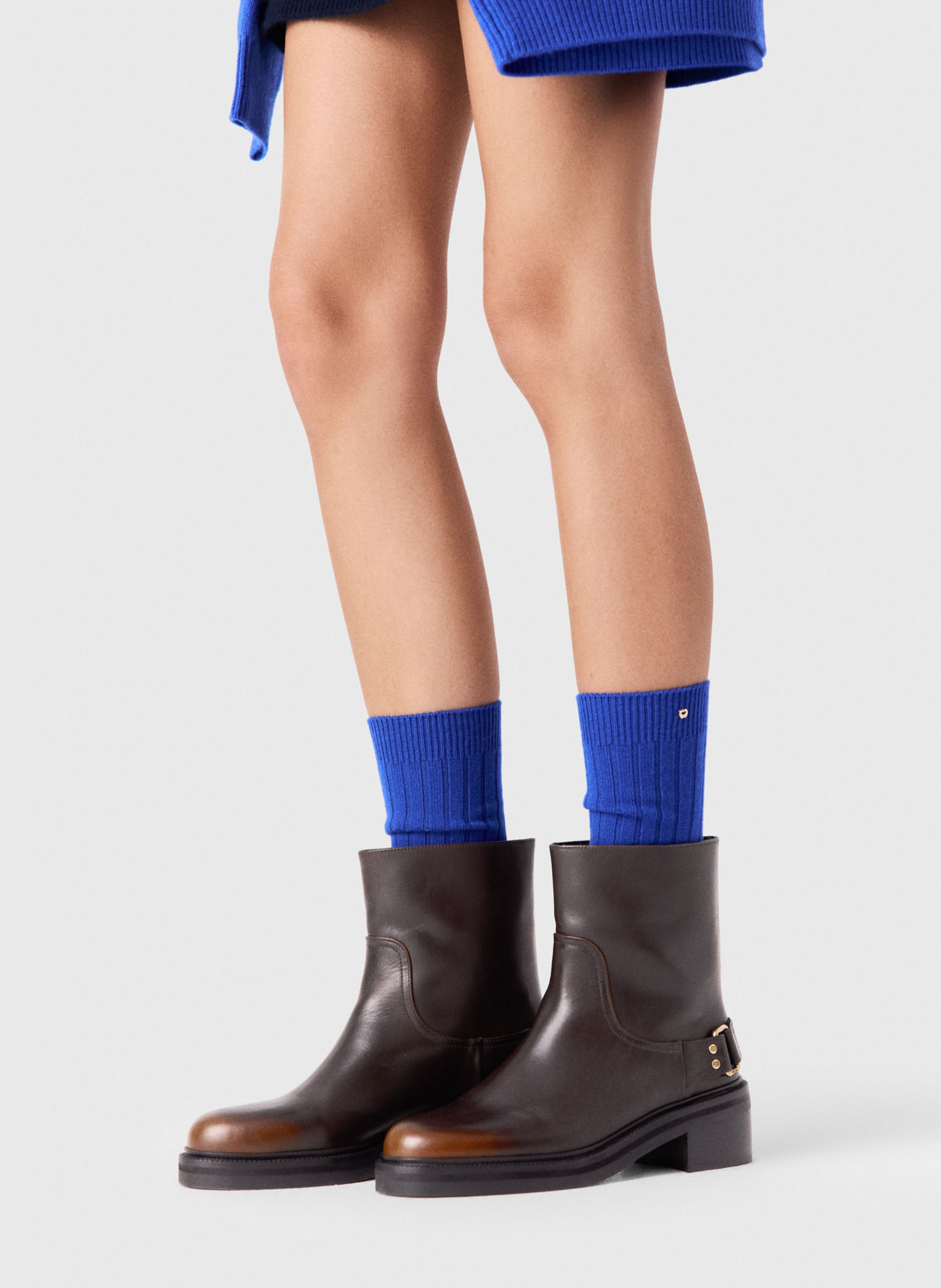 Bottines en cuir MAJE Marron