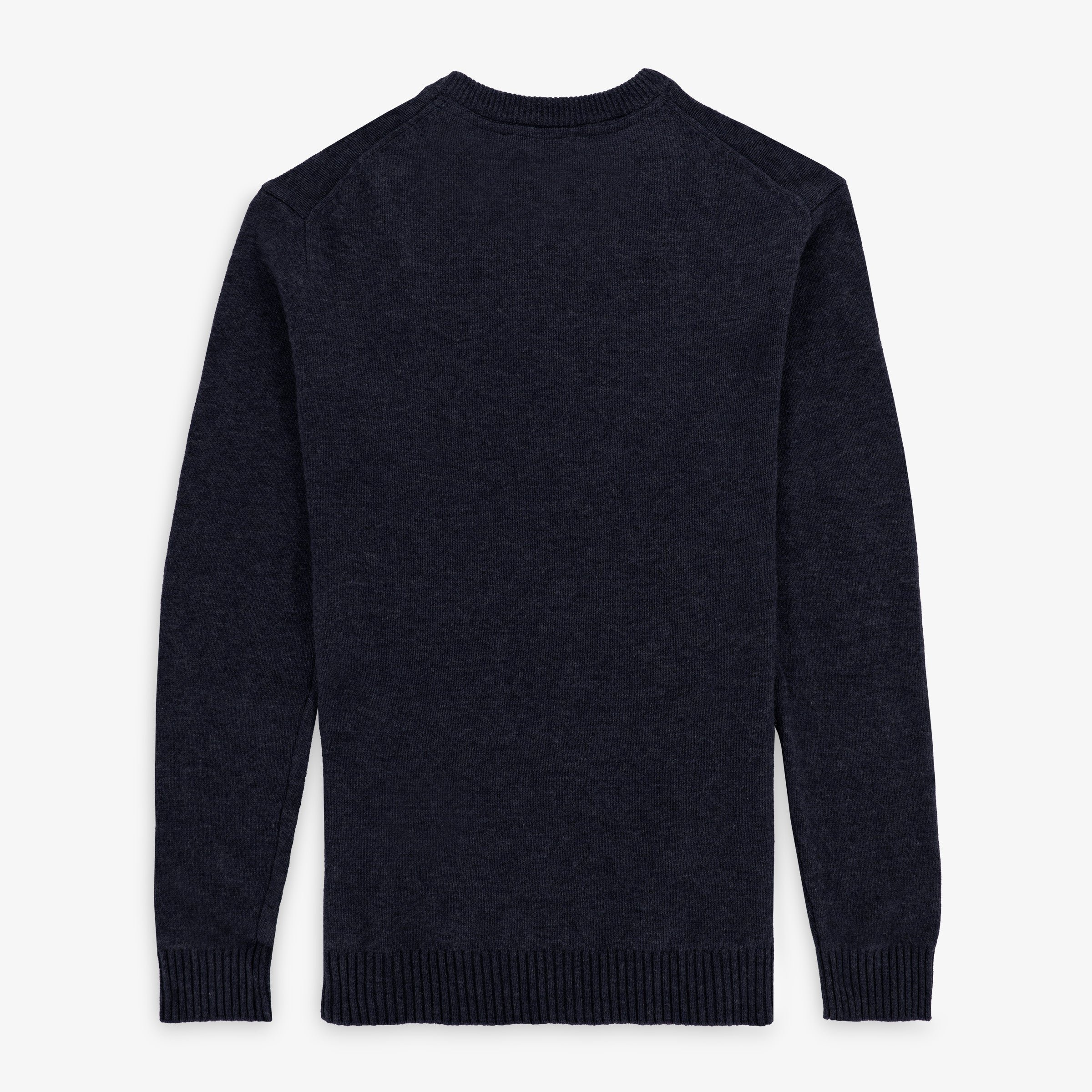 Round-neck wool-blend sweater SERGE BLANCO Blue