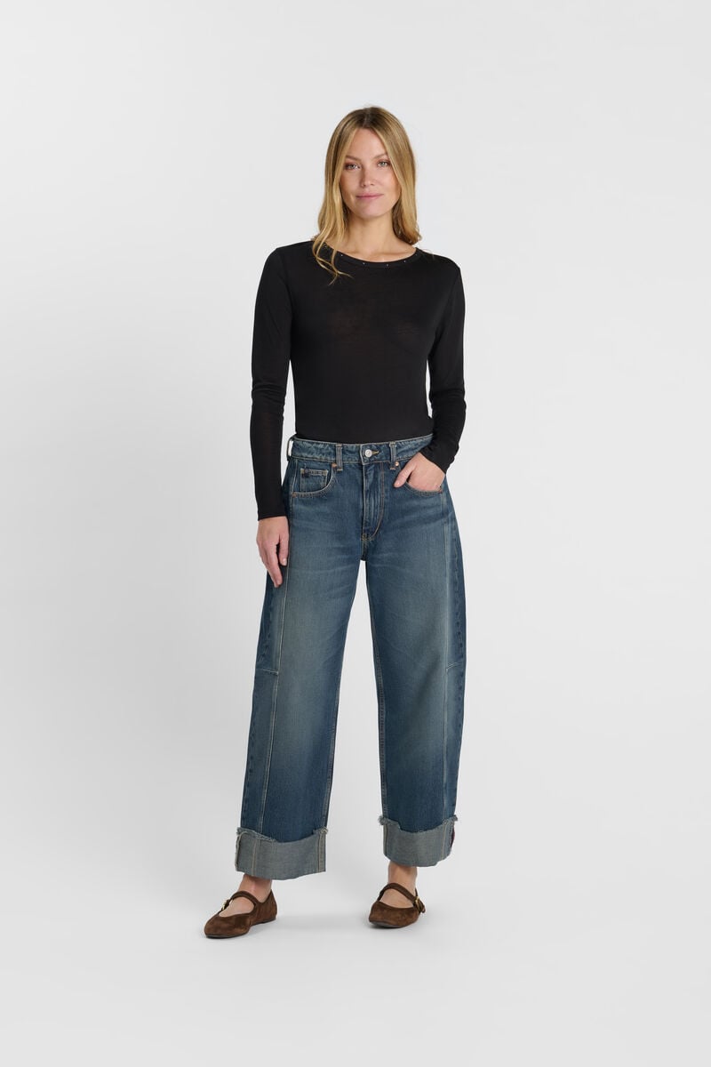 Loose-fit zip jeans LE TEMPS DES CERISES Blue