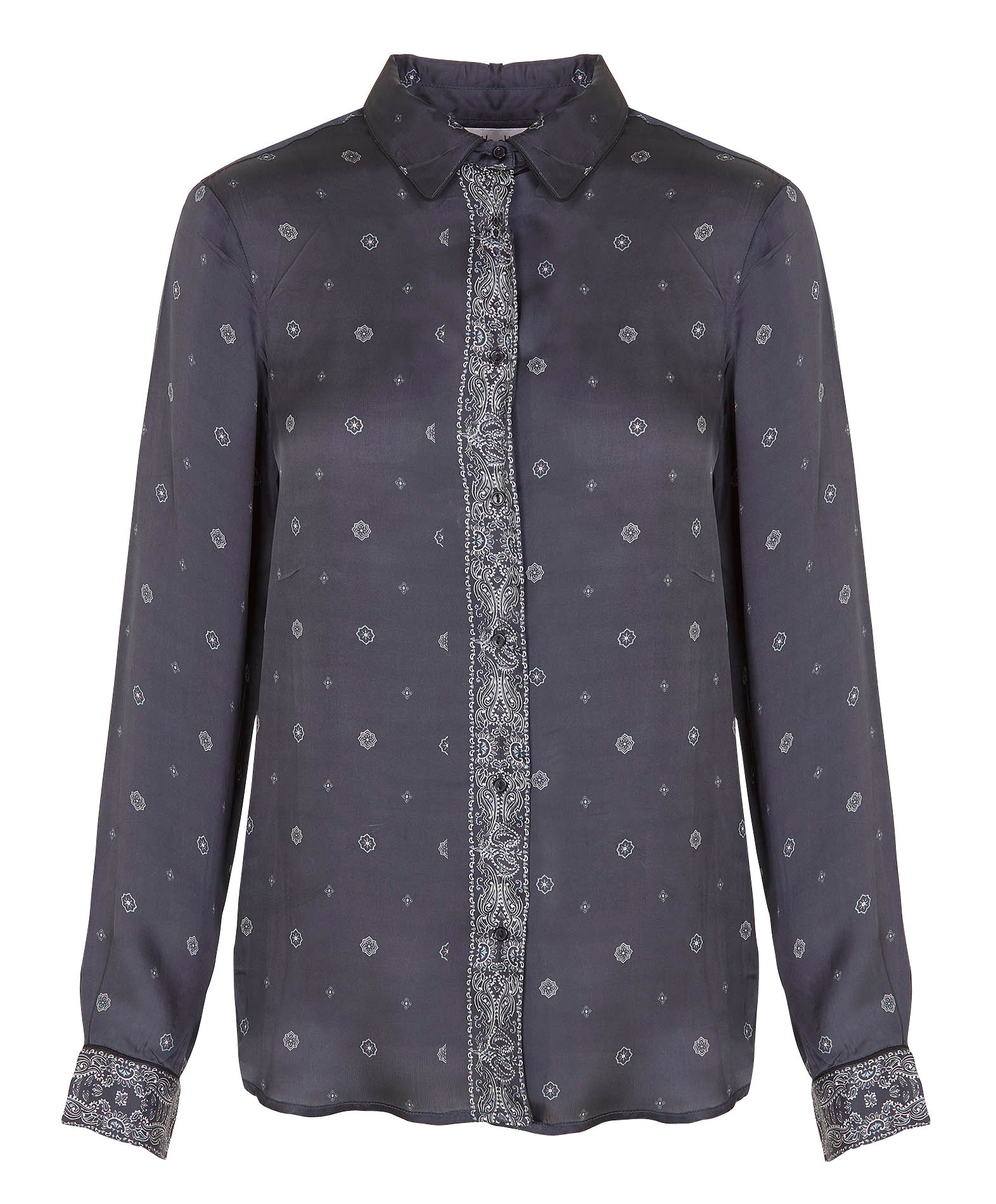 Raja bandana-print satin shirt SWILDENS Black