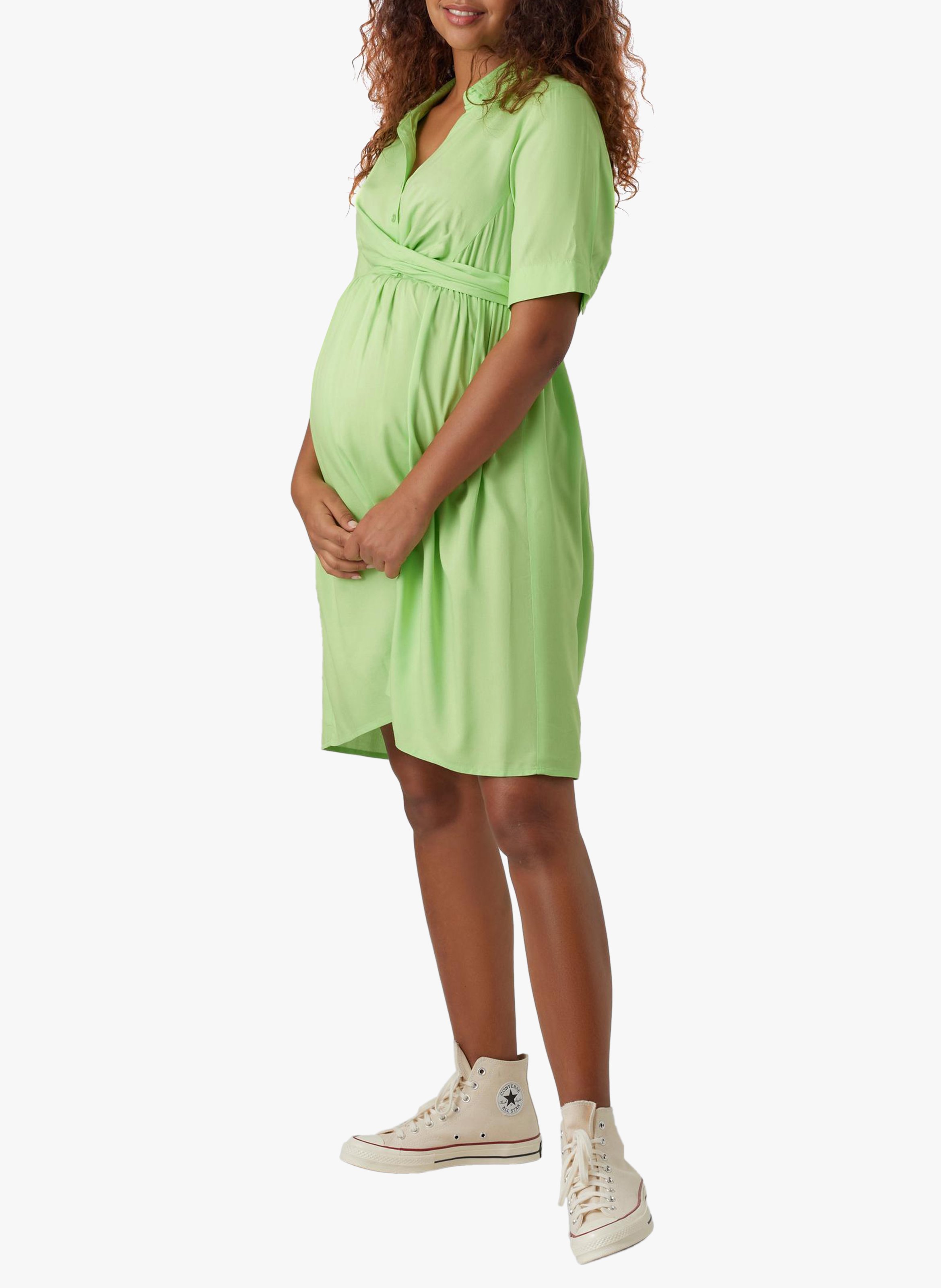 Robe courte en viscose MAMALICIOUS Vert