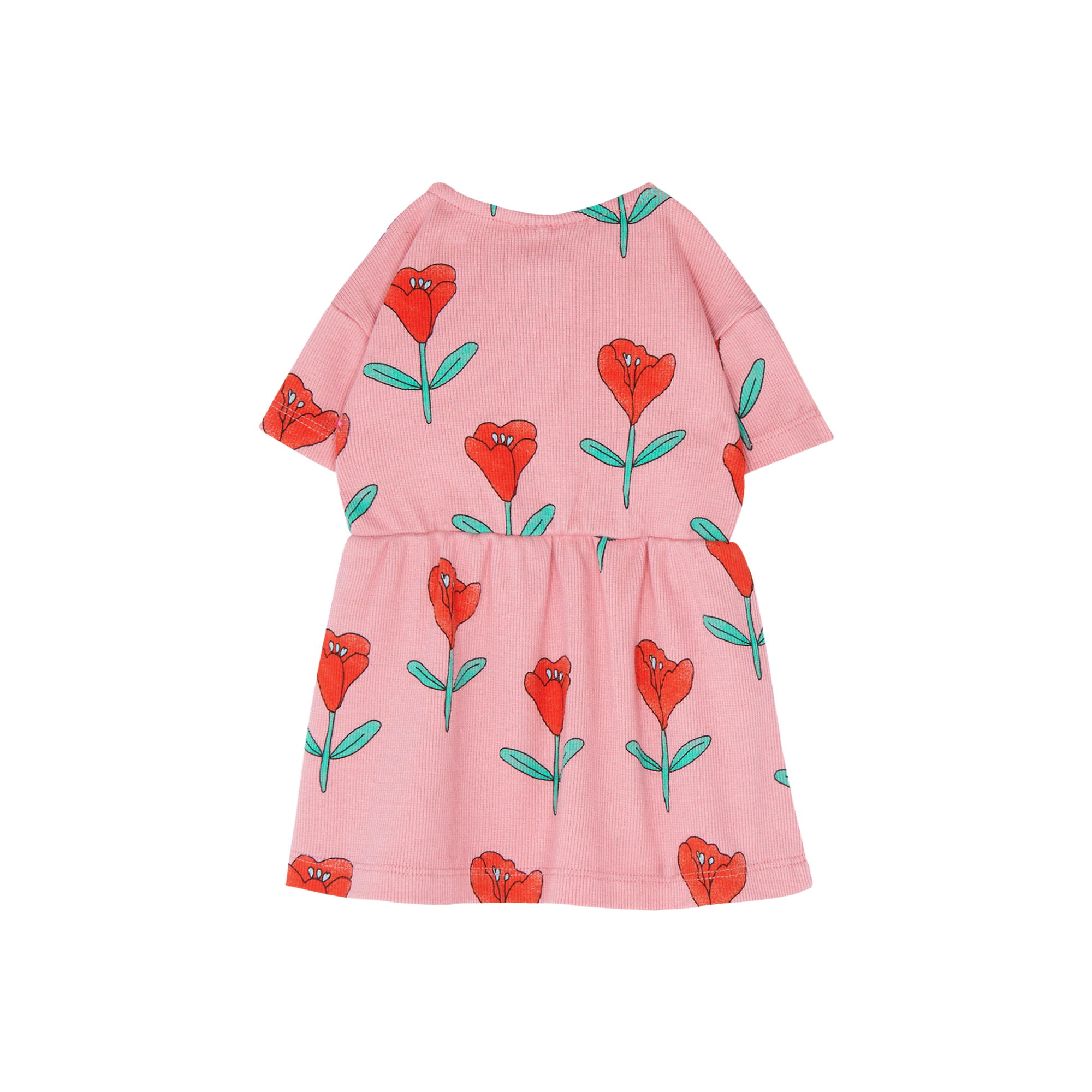 Robe courte col classique en coton imprimé THE CAMPAMENTO Rose