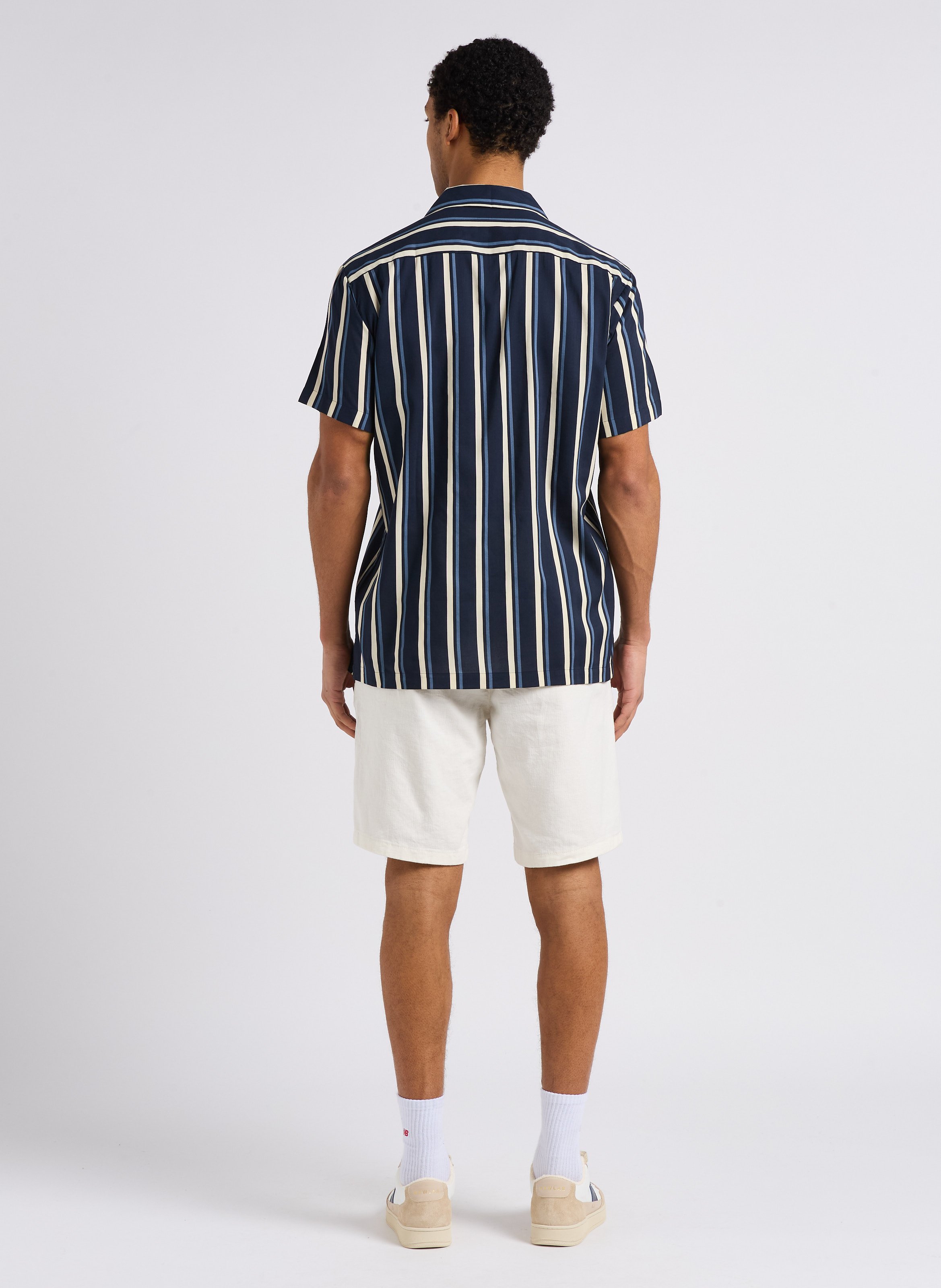 Regular-fit organic cotton-blend shorts SELECTED Beige