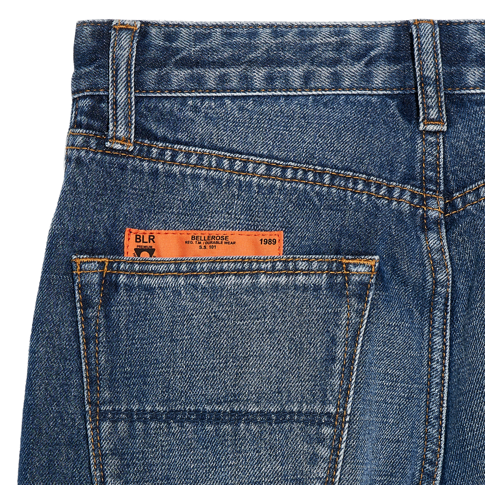 Organic cotton straight-leg jeans BELLEROSE Blue