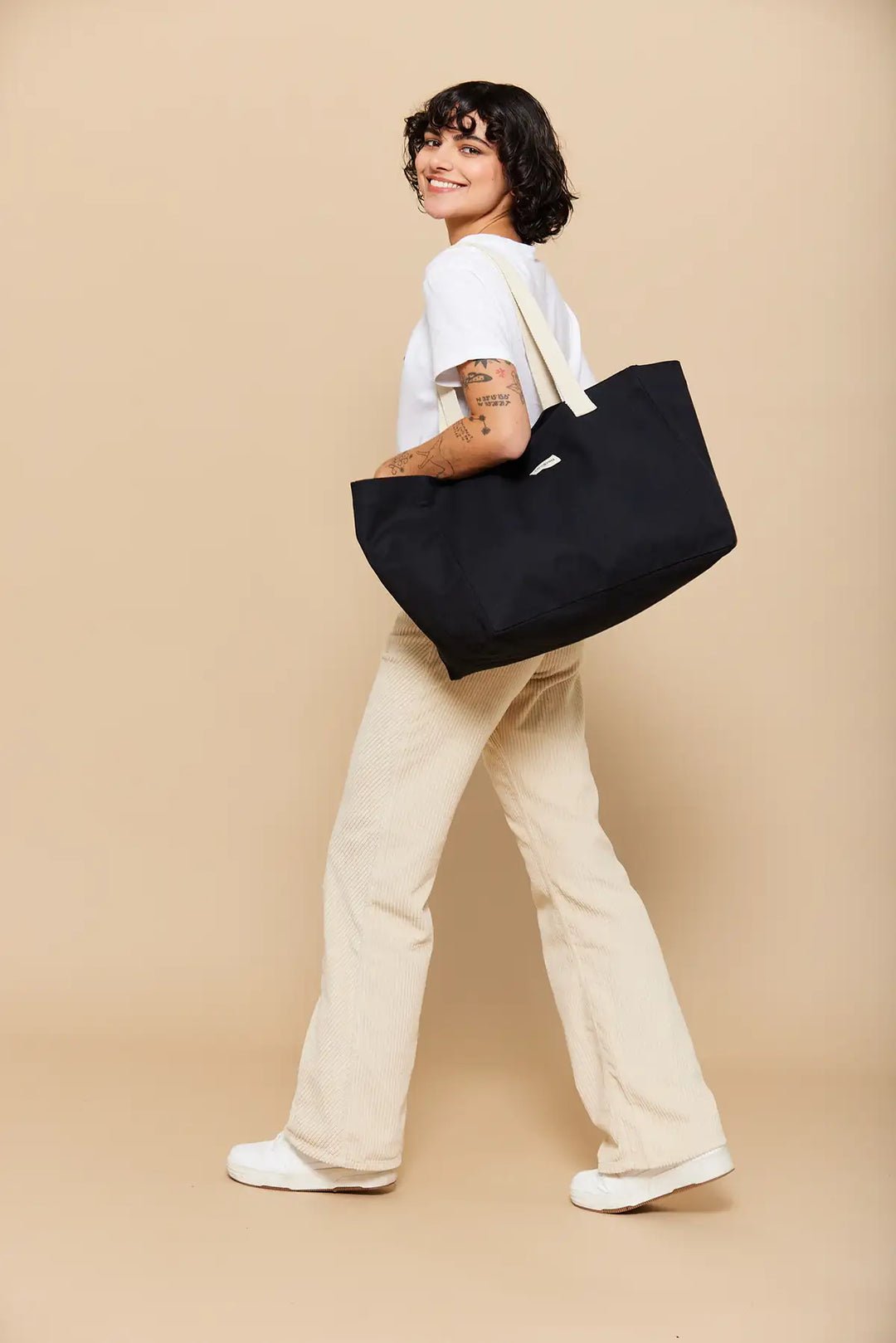 Cotton tote bag HINDBAG Black