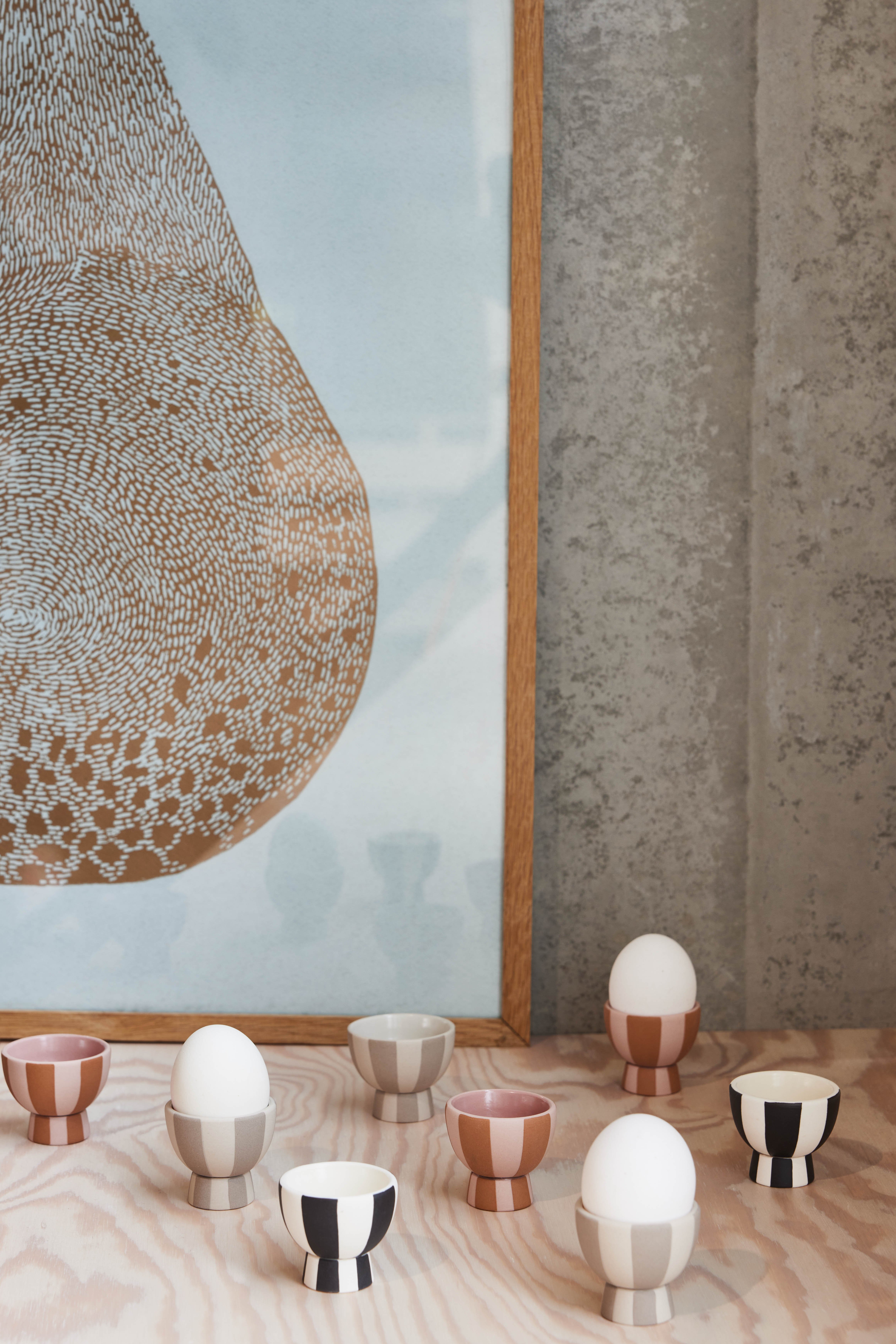 Stoneware egg cup OYOY LIVING DESIGN Beige