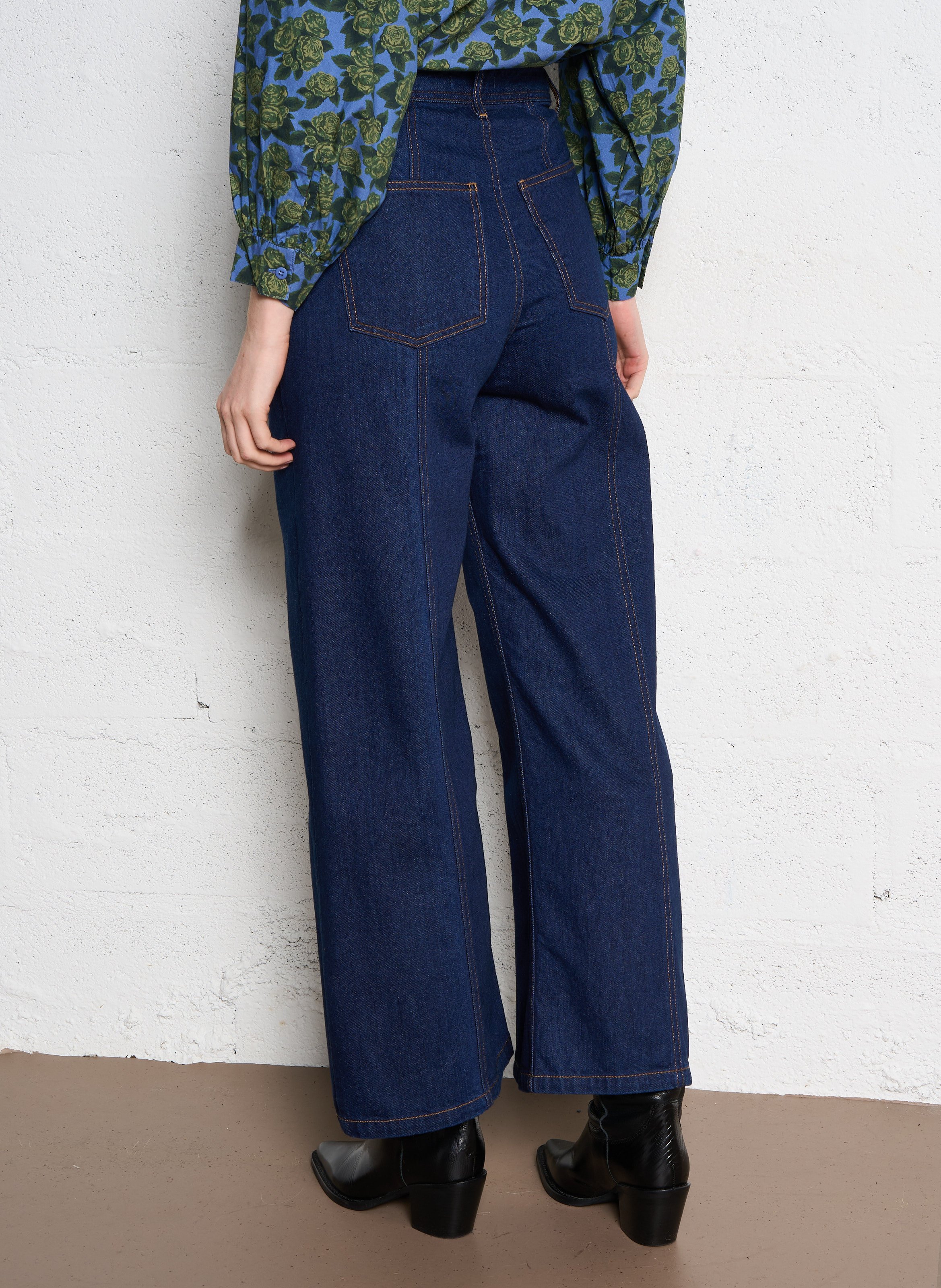 Jean brut droit en coton THE TINY BIG SISTER Bleu