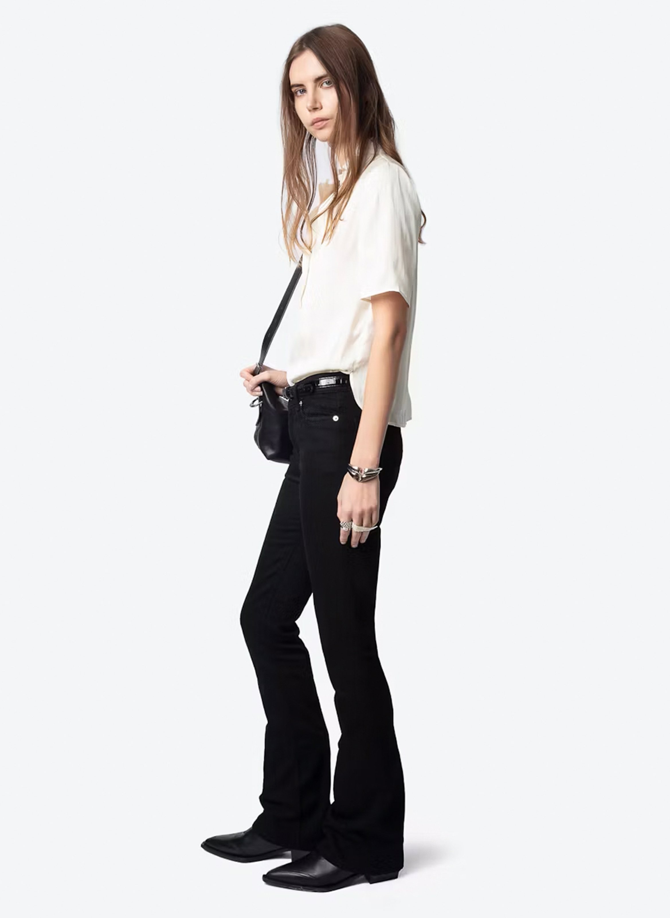 Round neck pleated shirt ZADIG&VOLTAIRE White