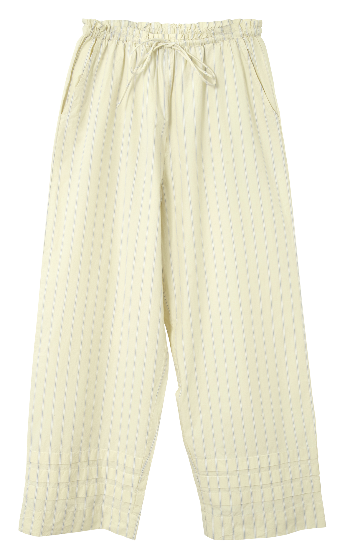 Straight striped organic cotton trousers DAMSON MADDER Yellow