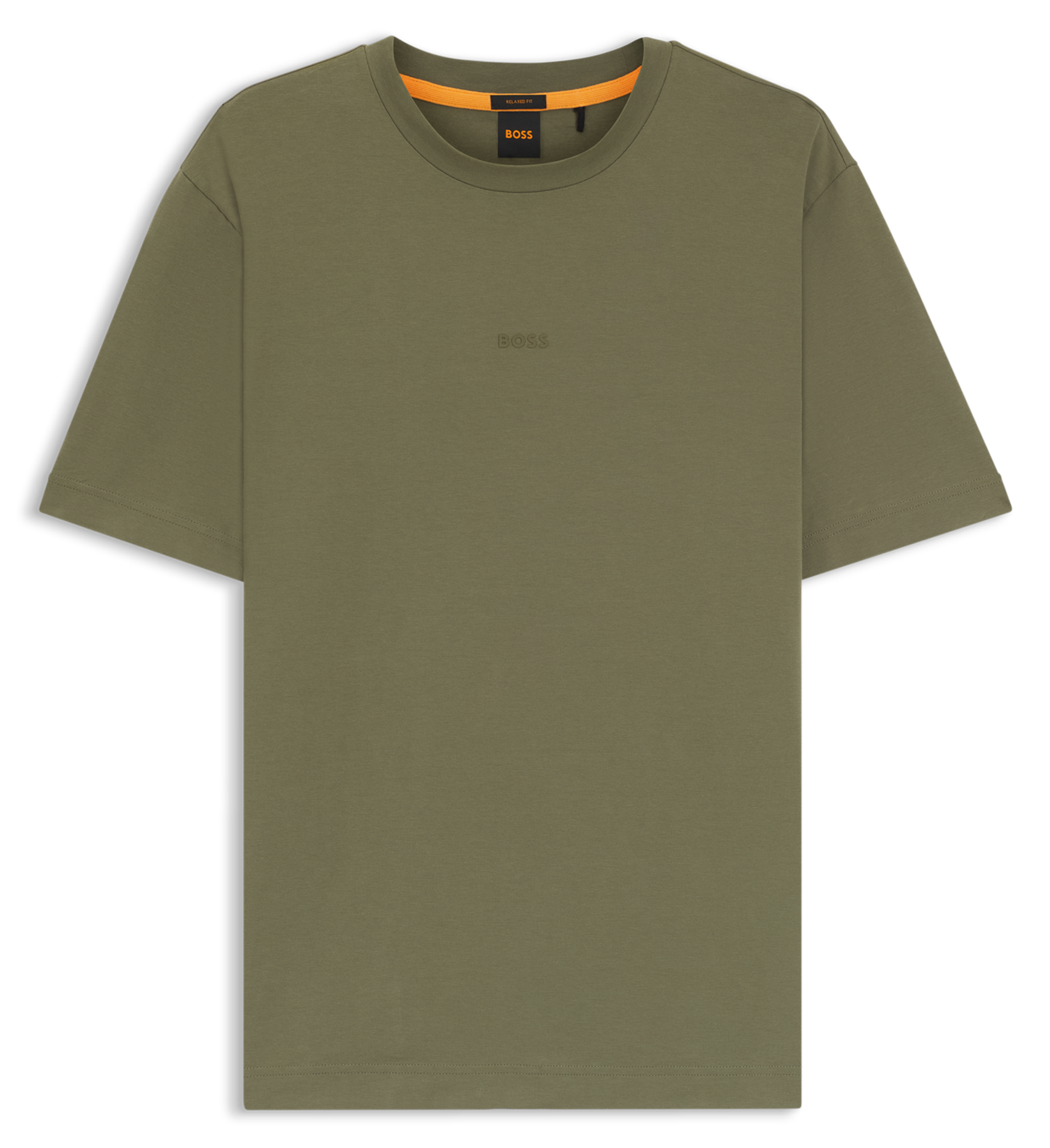 Basic cotton-mix T-shirt BOSS Khaki